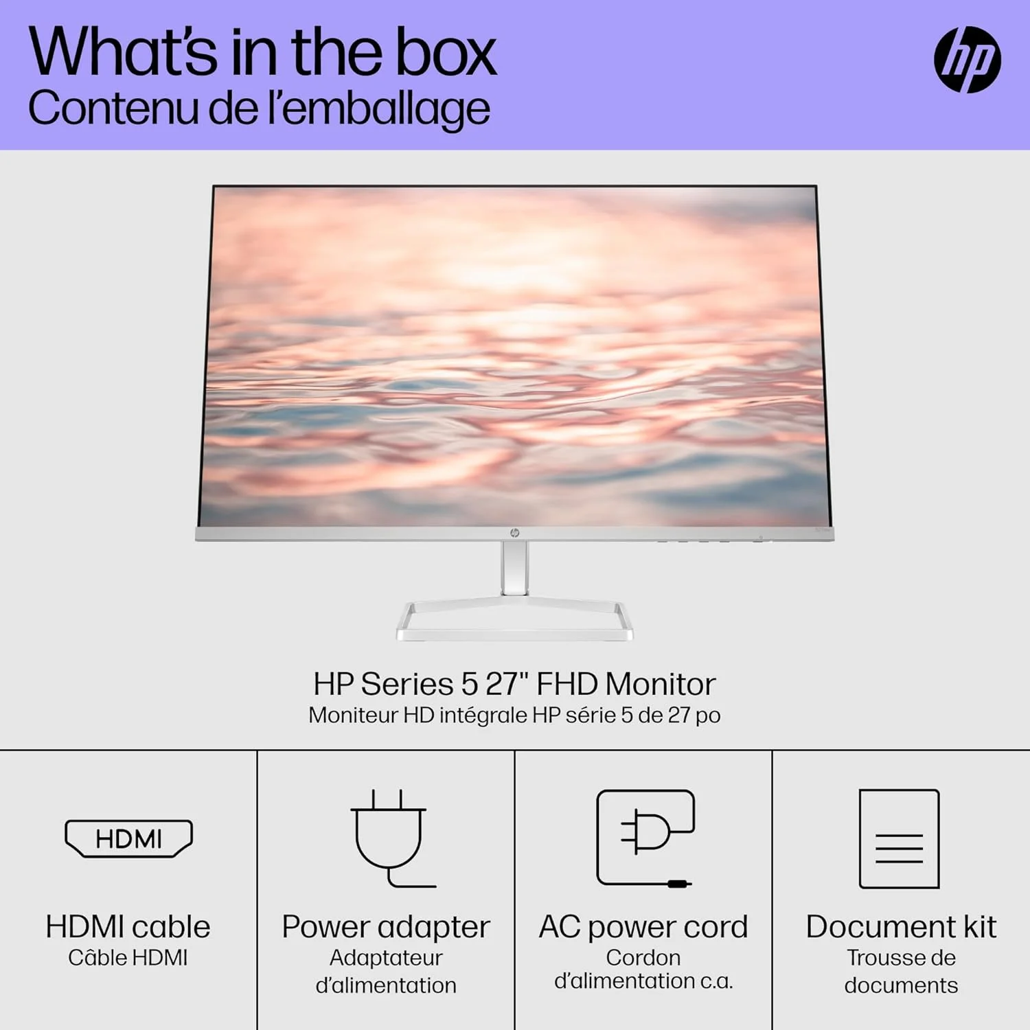 مانیتور 27 اینچی HP سری 5 مدل 527sw، FHD (1920 x 1080)، پنل IPS، پوشش 99% sRGB، نسبت کنتراست 1500:1، روشنایی 300 نیت، نرخ تازهسازی 100 هرتز، فناوری HP Eye Ease دارای گواهینامه Eyesafe مانیتور 27 اینچی HP سری 5 مدل 527sw، FHD (1920 x 1080)، پنل IPS، پوشش 99% sRGB، نسبت کنتراست 1500:1، روشنایی 300 نیت، نرخ تازهسازی 100 هرتز، فناوری HP Eye Ease دارای گواهینامه Eyesafe