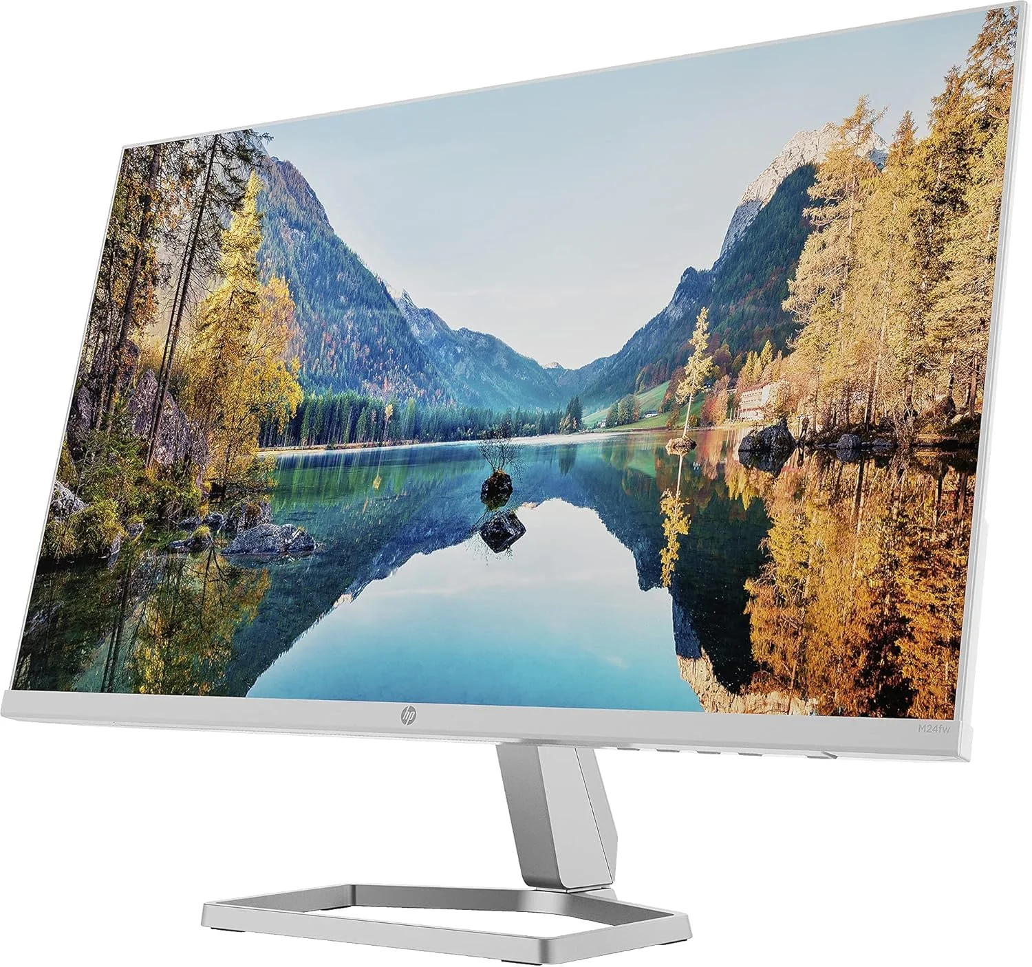 مانیتور 23.8 اینچی IPS LCD فول اچ دی HP مدل M24fw با AMD FreeSync مدل 2021 - سفید نقره ای