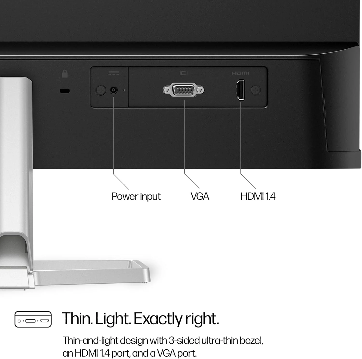 مانیتور HP سری 5-524sf، پنل 23.8 اینچی FHD IPS، نرخ تازه سازی 100 هرتز، HDMI و VGA، طراحی باریک و شیک، ضد تابش نور و بدون پرش تصویر، دارای گواهی Works With Chromebook [94C17AS]
