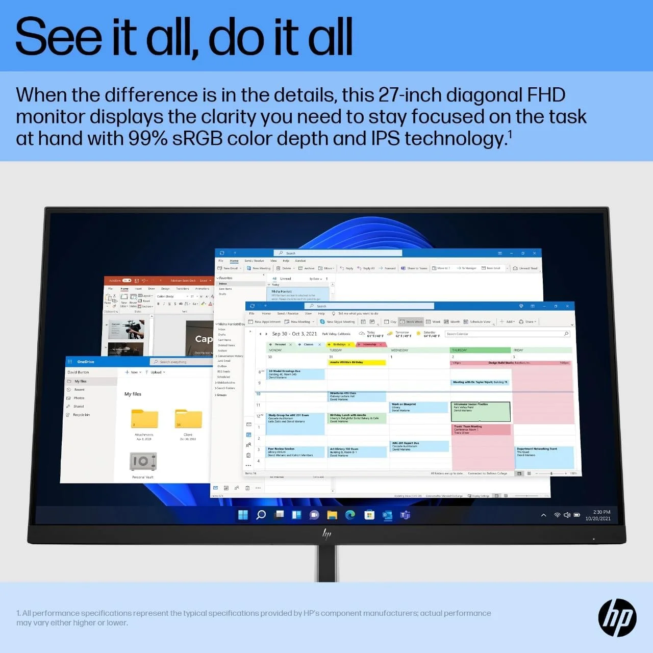 مانیتور ال سی دی 27 اینچی HP E27 G5 Full HD - 16:9 - مشکی، نقره ای مانیتور ال سی دی 27 اینچی HP E27 G5 Full HD - 16:9 - مشکی، نقره ای