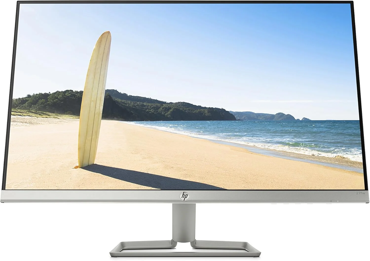مانیتور 27 اینچی HP مدل 27fw، صفحه نمایش Full HD، IPS، دارای نور پس زمینه، VGA، HDMI با AMD FreeSync - سفید (3KS64AA)