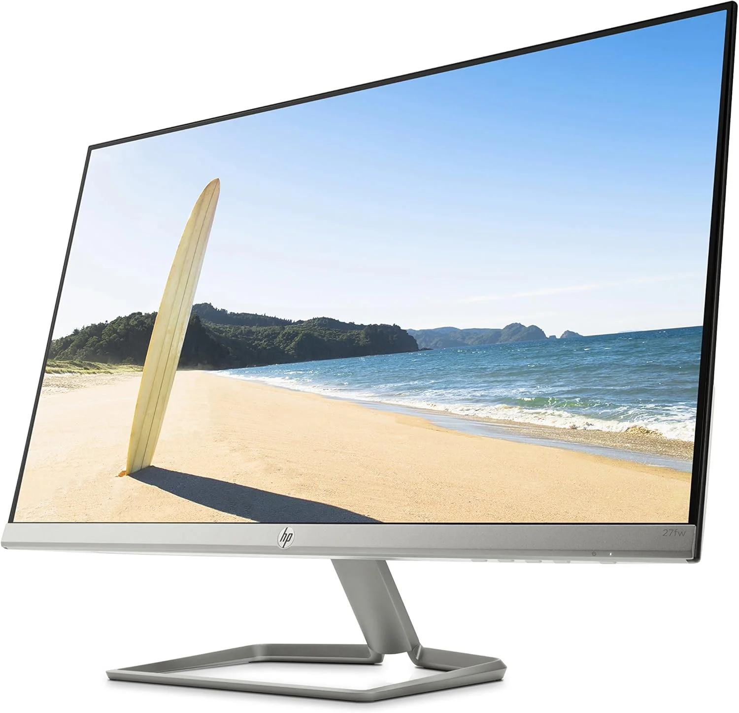 مانیتور 27 اینچی HP مدل 27fw، صفحه نمایش Full HD، IPS، دارای نور پس زمینه، VGA، HDMI با AMD FreeSync - سفید (3KS64AA)