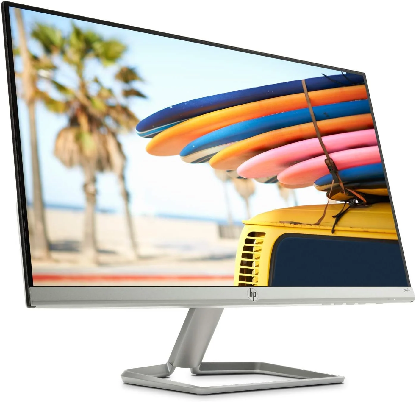 مانیتور ال ای دی HP 24FW، 23.8 اینچ، IPS، FHD، 1 HDMI، 1 VGA، AMD FREESYNC، سفید
