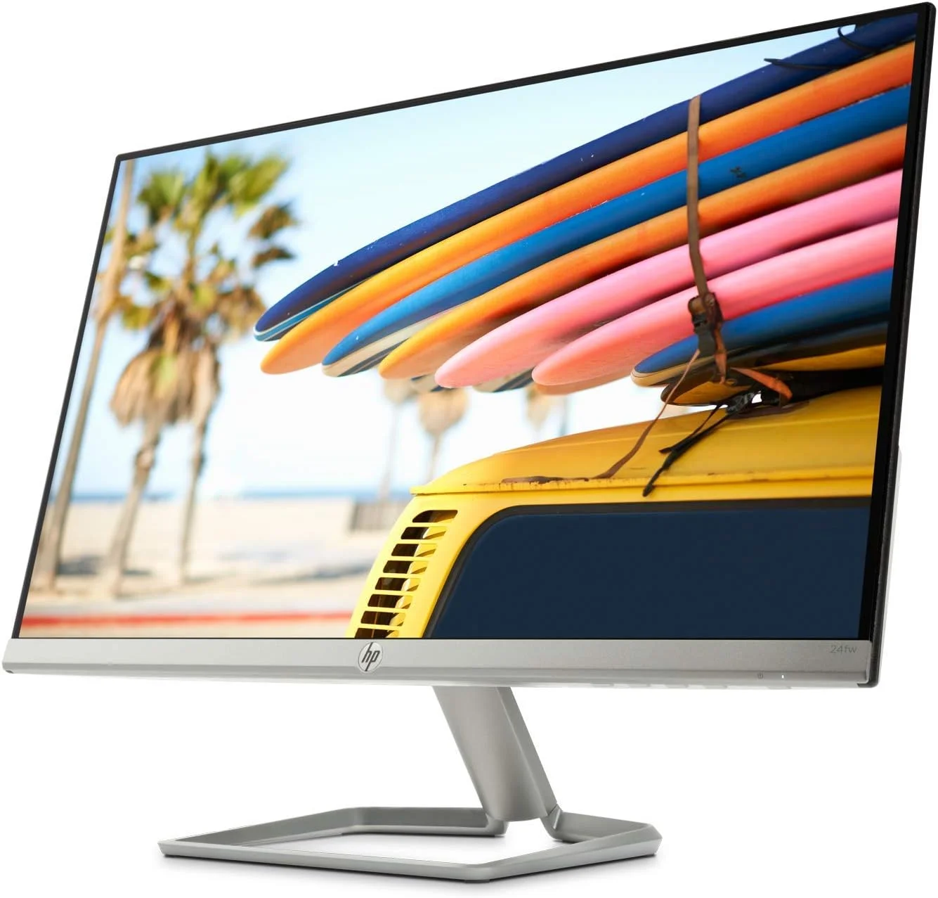 مانیتور ال ای دی HP 24FW، 23.8 اینچ، IPS، FHD، 1 HDMI، 1 VGA، AMD FREESYNC، سفید