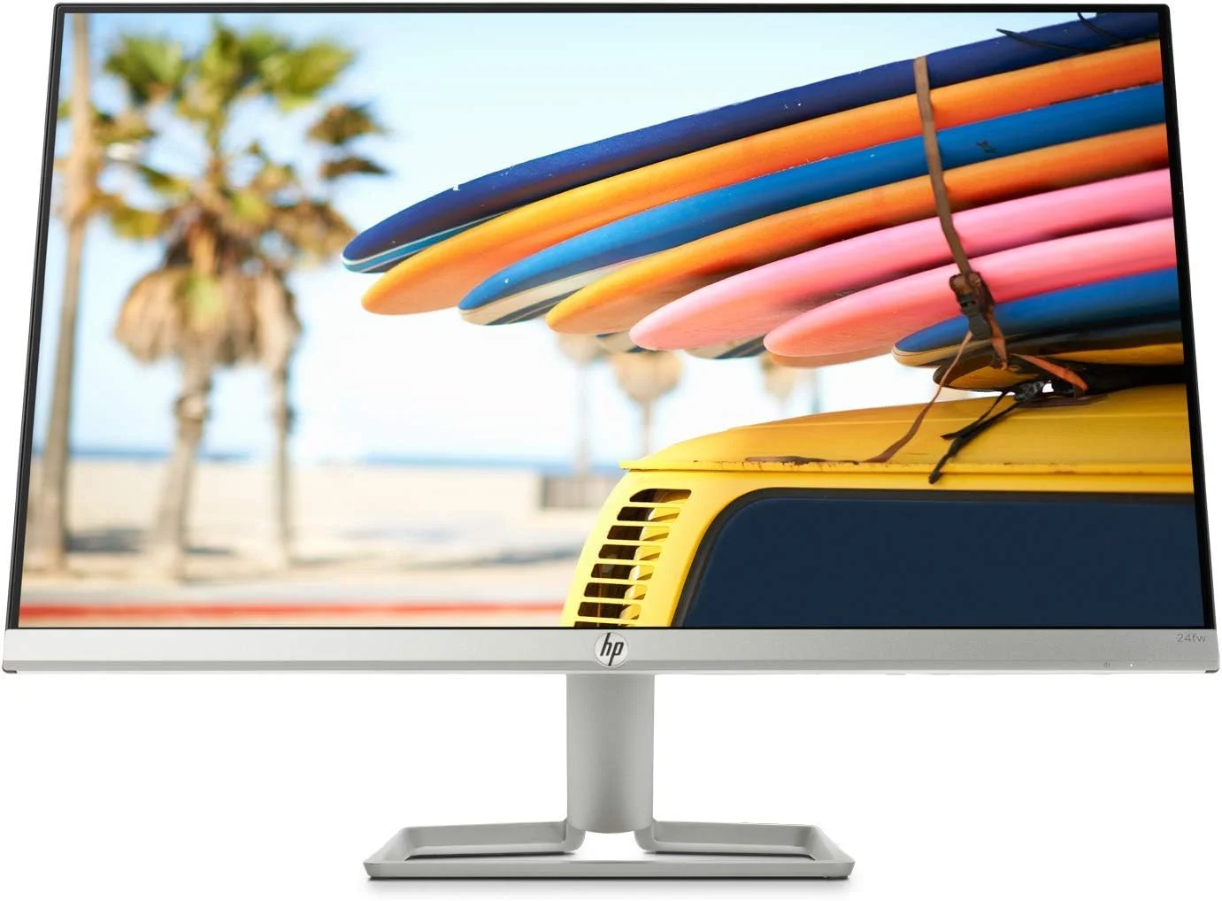 مانیتور ال ای دی HP 24FW، 23.8 اینچ، IPS، FHD، 1 HDMI، 1 VGA، AMD FREESYNC، سفید