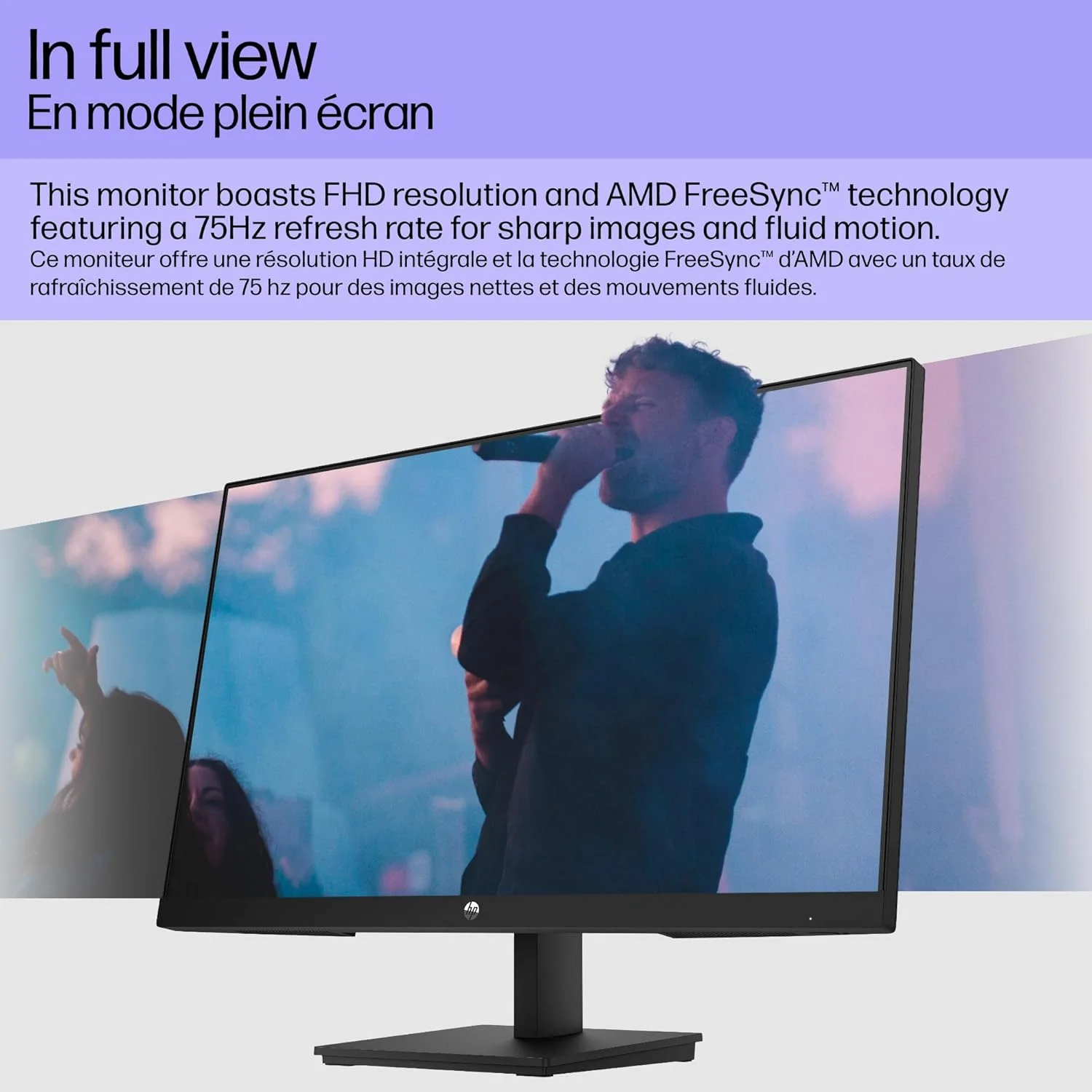 مانیتور 23.8 اینچی HP V24i G5 FHD، فناوری AMD FreeSync، پشتیبانی از HDCP برای HDMI (V24i G5، مشکی)