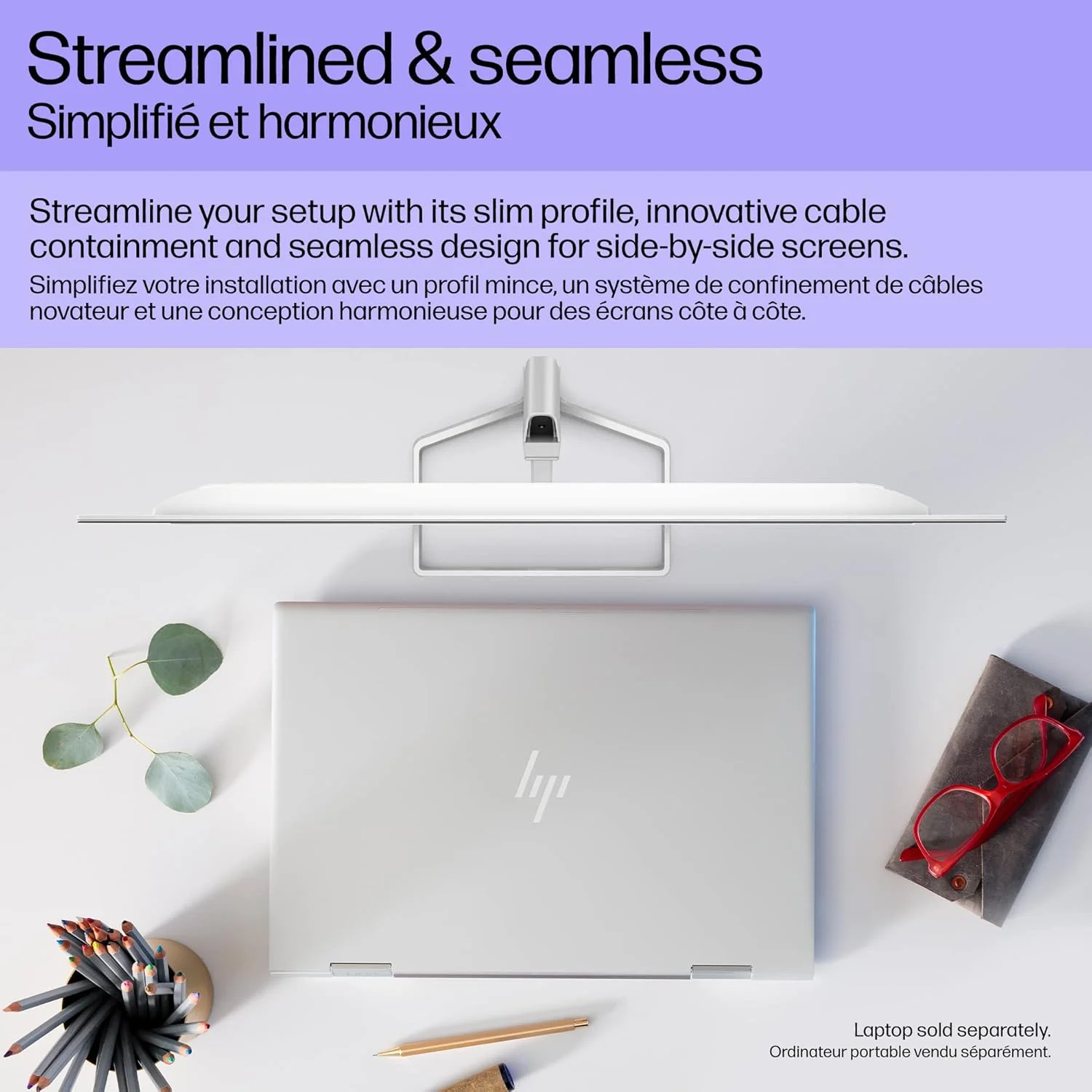 مانیتور 23.8 اینچی HP M27fw Full HD IPS LCD با HDMI، VGA و AMD FreeSync - سفید