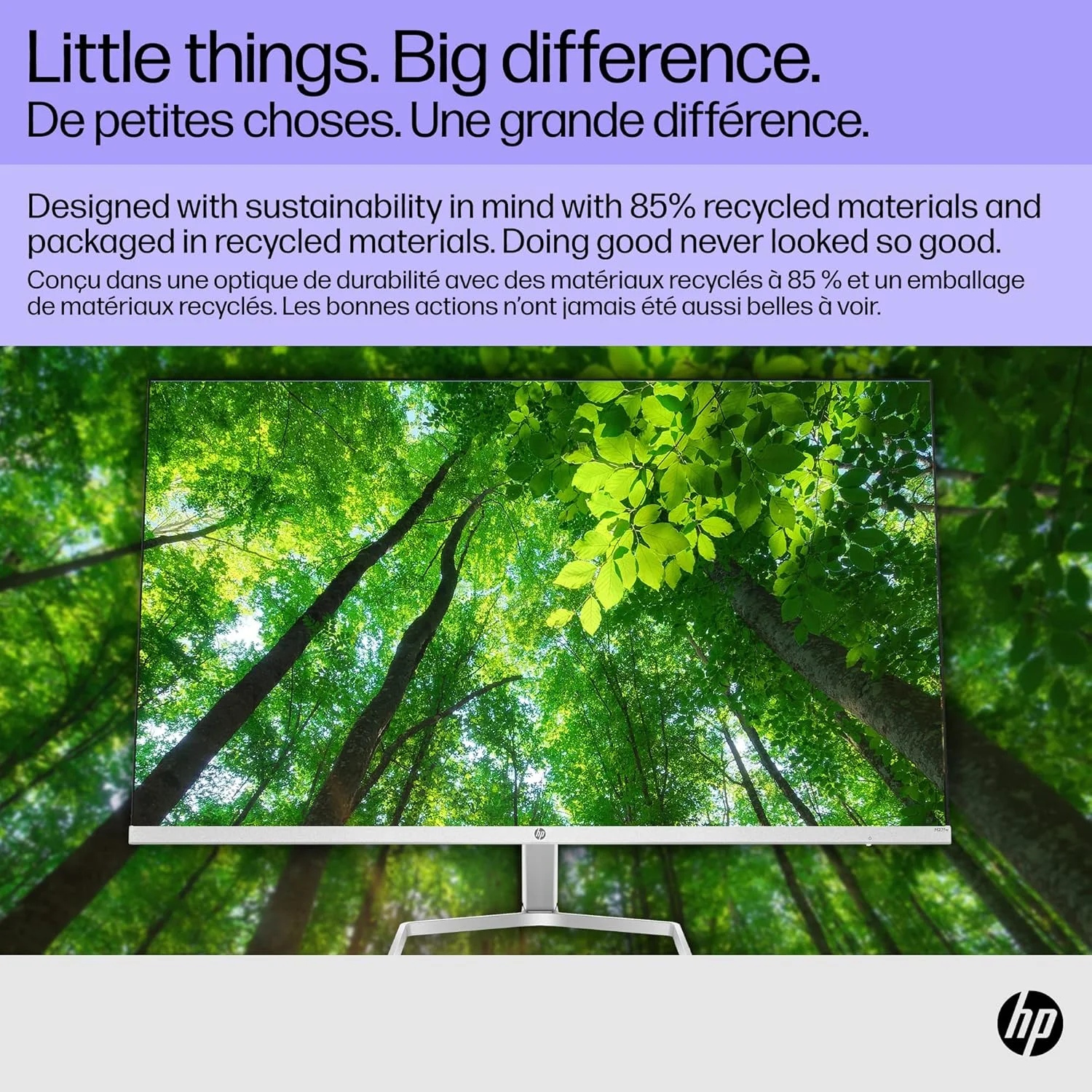 مانیتور 23.8 اینچی HP M27fw Full HD IPS LCD با HDMI، VGA و AMD FreeSync - سفید