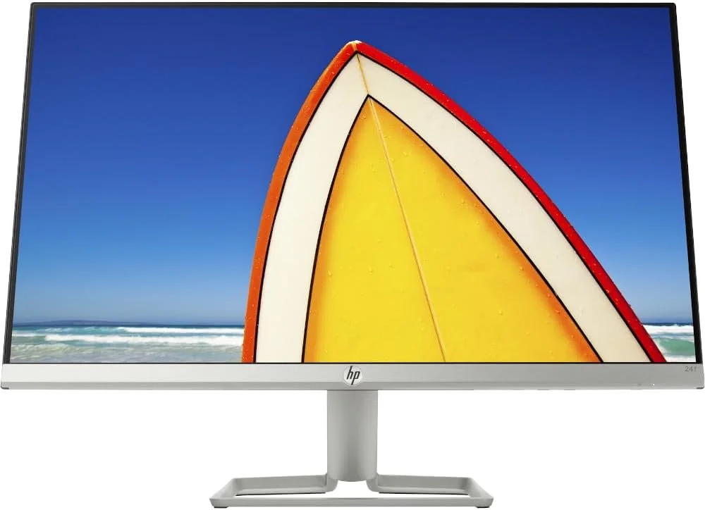 مانیتور ال ای دی 23.8 اینچی HP 2XN60AA#ABU 24F، IPS، FHD، 1 HDMI، 1VGA، AMD FREESYNC، نقره ای/مشکی