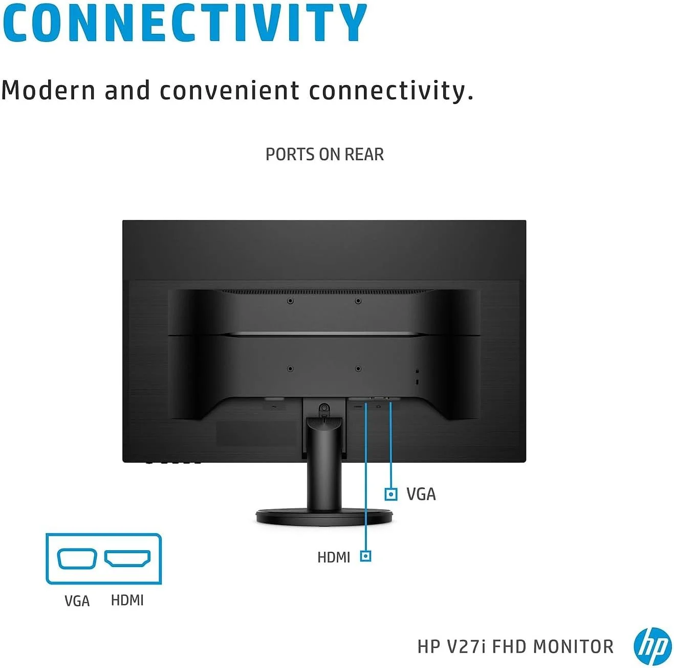 مانیتور 27 اینچی HP V27i FHD | مانیتور کامپیوتر فول اچ دی با پنل IPS و طراحی میکرو اج 3 طرفه | صفحه نمایش نور آبی کم با پورت های HDMI و VGA | (9SV92AA#ABA) مشکی مانیتور 27 اینچی HP V27i FHD | مانیتور کامپیوتر فول اچ دی با پنل IPS و طراحی میکرو اج 3 طرفه | صفحه نمایش نور آبی کم با پورت های HDMI و VGA | (9SV92AA#ABA) مشکی
