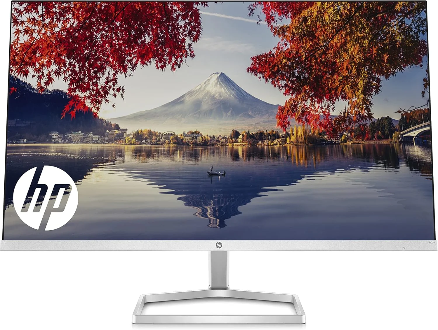 مانیتور 23.8 اینچی HP M24f Full HD IPS LCD با HDMI، VGA و AMD FreeSync - نقره ای مشکی