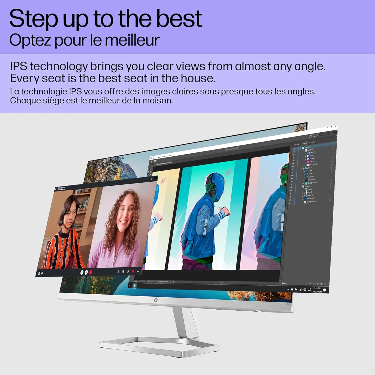 مانیتور 24 اینچی FHD اچ پی مدل M24fw نقره ای با فناوری AMD FreeSync (مدل 2021، 23.8 اینچ) مانیتور 24 اینچی FHD اچ پی مدل M24fw نقره ای با فناوری AMD FreeSync (مدل 2021، 23.8 اینچ)