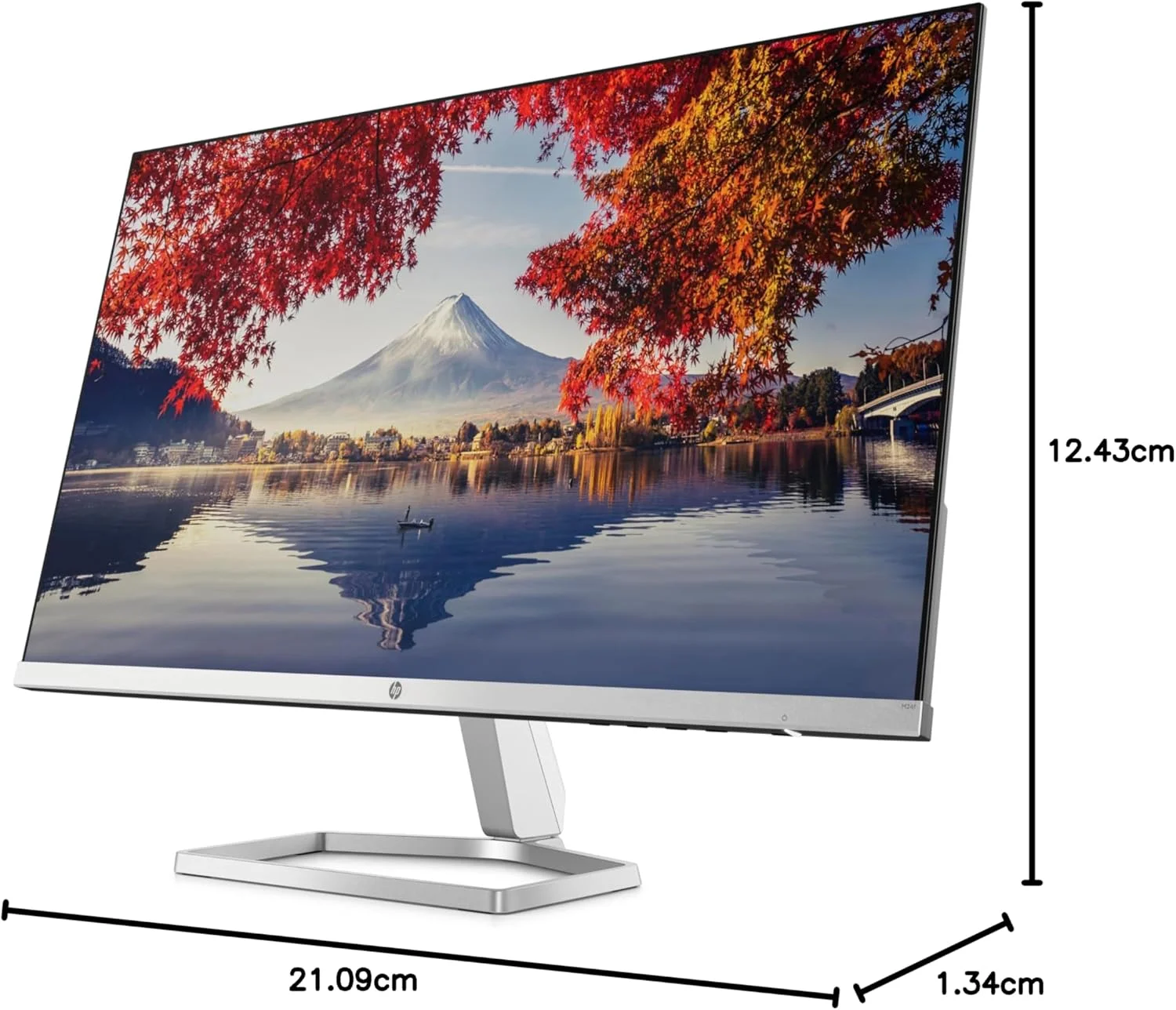 مانیتور 23.8 اینچی HP M24f Full HD IPS LCD با HDMI، VGA و AMD FreeSync - نقره ای مشکی