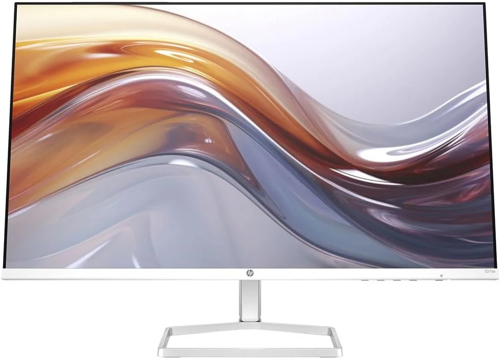 مانیتور 27 اینچی HP مدل 527sa (68.6 سانتی متر، سفید/نقره ای، FullHD، IPS، HDMI، VGA، بلندگو، پنل 100 هرتز)