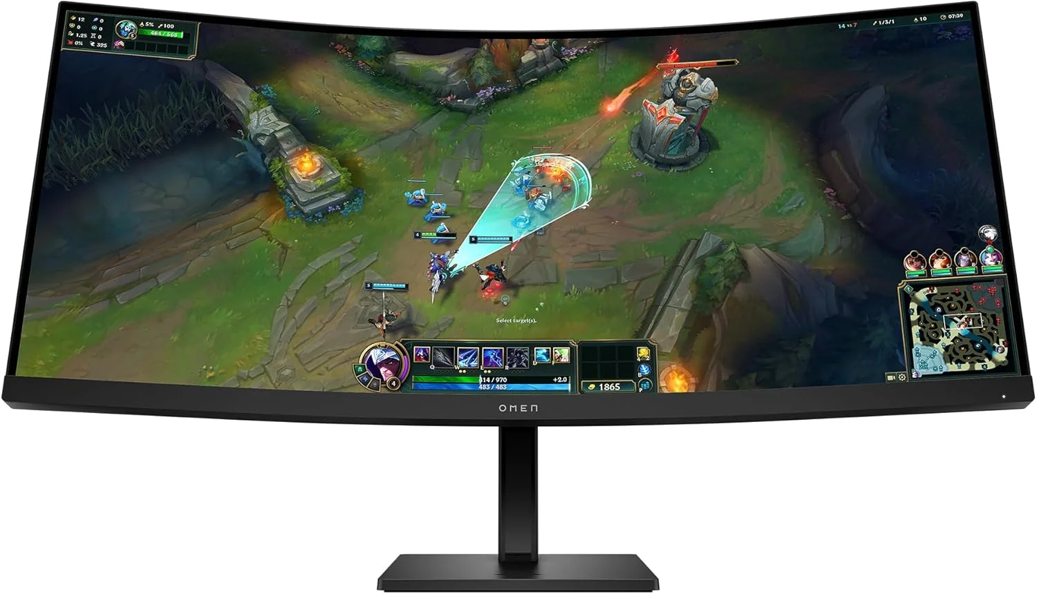 مانیتور گیمینگ خمیده 34 اینچی HP OMEN WQHD 180Hz، نمایشگر Wide QHD (3440 x 1440)، پنل VA، VESA DisplayHDR 400، زمان پاسخگویی 1ms MPRT (با Overdrive)، فناوری AMD FreeSync Premium، مشکی، OMEN 34c G2 (2025)