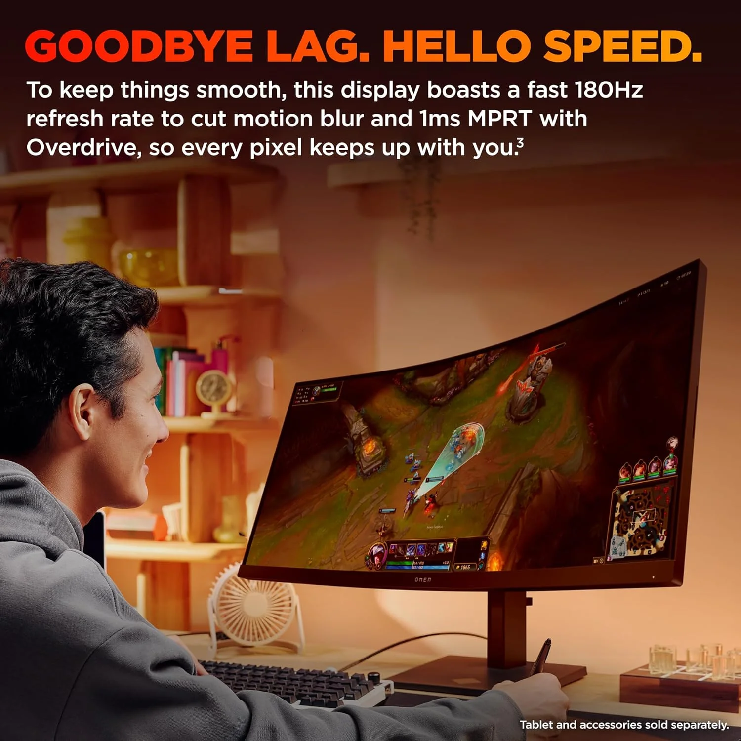 مانیتور گیمینگ خمیده 34 اینچی HP OMEN WQHD 180Hz، نمایشگر Wide QHD (3440 x 1440)، پنل VA، VESA DisplayHDR 400، زمان پاسخگویی 1ms MPRT (با Overdrive)، فناوری AMD FreeSync Premium، مشکی، OMEN 34c G2 (2025) مانیتور گیمینگ خمیده 34 اینچی HP OMEN WQHD 180Hz، نمایشگر Wide QHD (3440 x 1440)، پنل VA، VESA DisplayHDR 400، زمان پاسخگویی 1ms MPRT (با Overdrive)، فناوری AMD FreeSync Premium، مشکی، OMEN 34c G2 (2025)