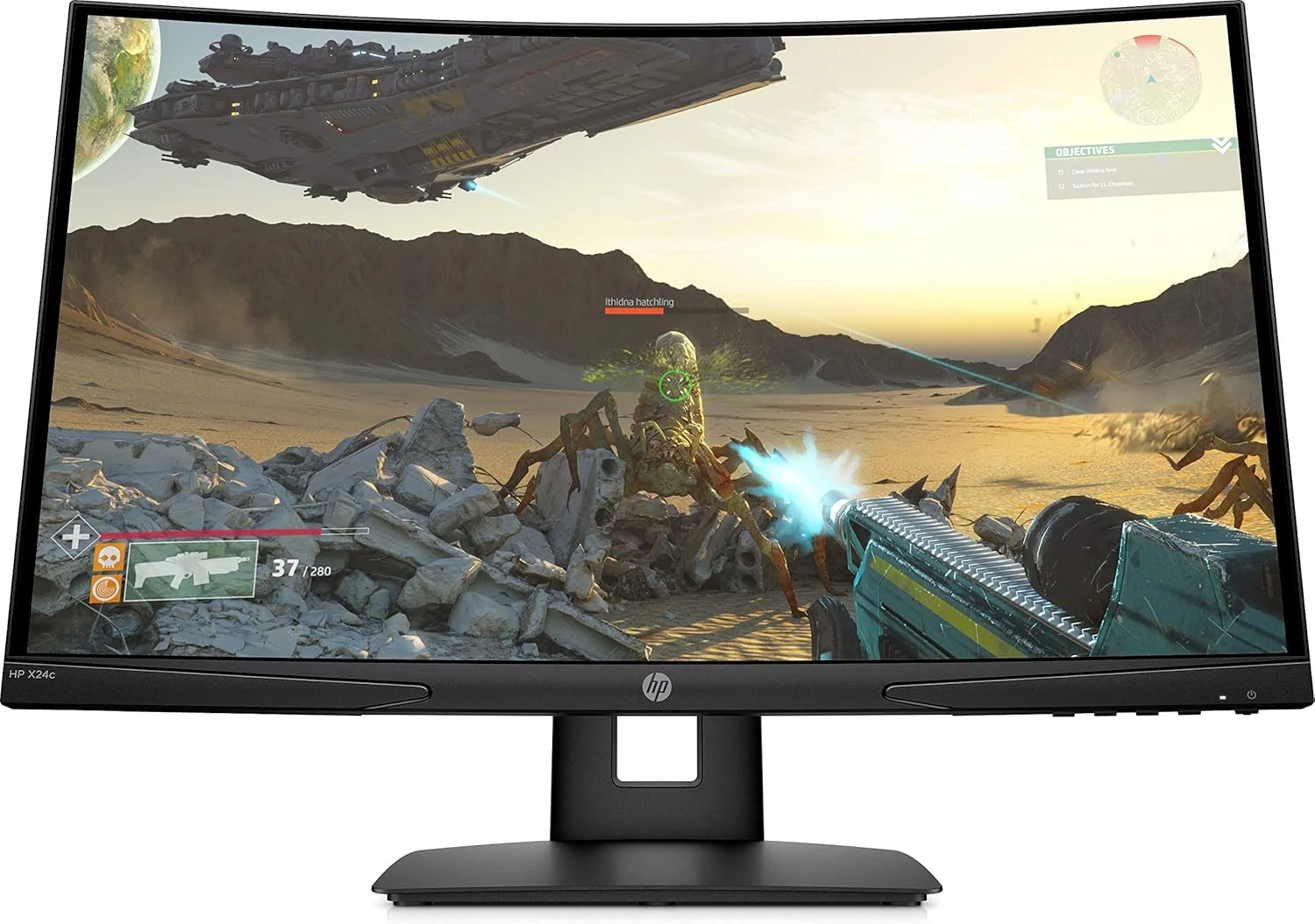 مانیتور گیمینگ HP X24c، 23.6 اینچ FHD، نرخ تازه سازی 144 هرتز، مشکی - 9FM22AS