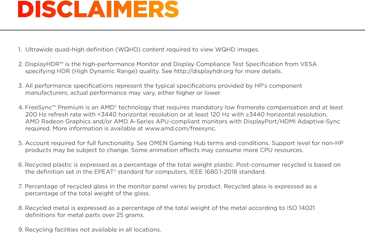 مانیتور گیمینگ خمیده 34 اینچی HP OMEN WQHD 180Hz، نمایشگر Wide QHD (3440 x 1440)، پنل VA، VESA DisplayHDR 400، زمان پاسخگویی 1ms MPRT (با Overdrive)، فناوری AMD FreeSync Premium، مشکی، OMEN 34c G2 (2025) مانیتور گیمینگ خمیده 34 اینچی HP OMEN WQHD 180Hz، نمایشگر Wide QHD (3440 x 1440)، پنل VA، VESA DisplayHDR 400، زمان پاسخگویی 1ms MPRT (با Overdrive)، فناوری AMD FreeSync Premium، مشکی، OMEN 34c G2 (2025)