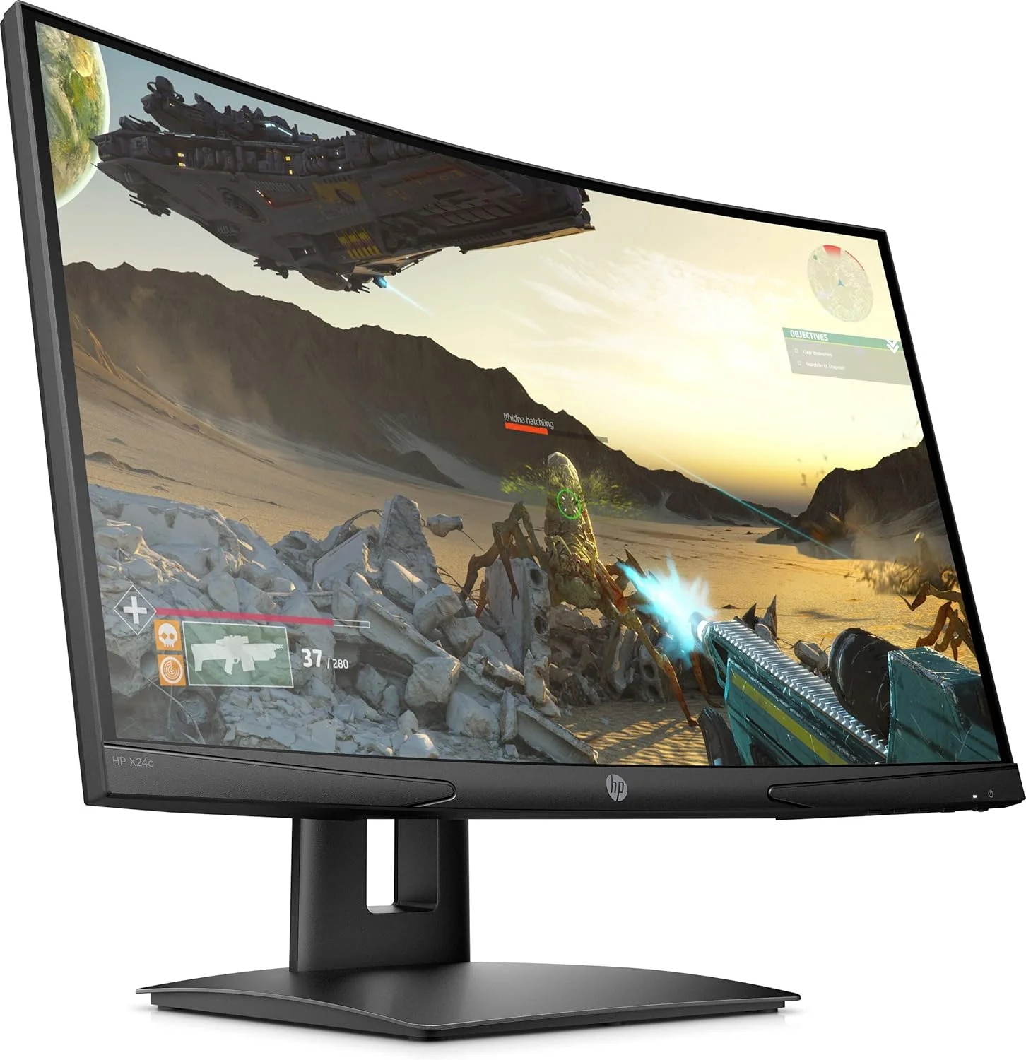 مانیتور گیمینگ HP X24c، 23.6 اینچ FHD، نرخ تازه سازی 144 هرتز، مشکی - 9FM22AS