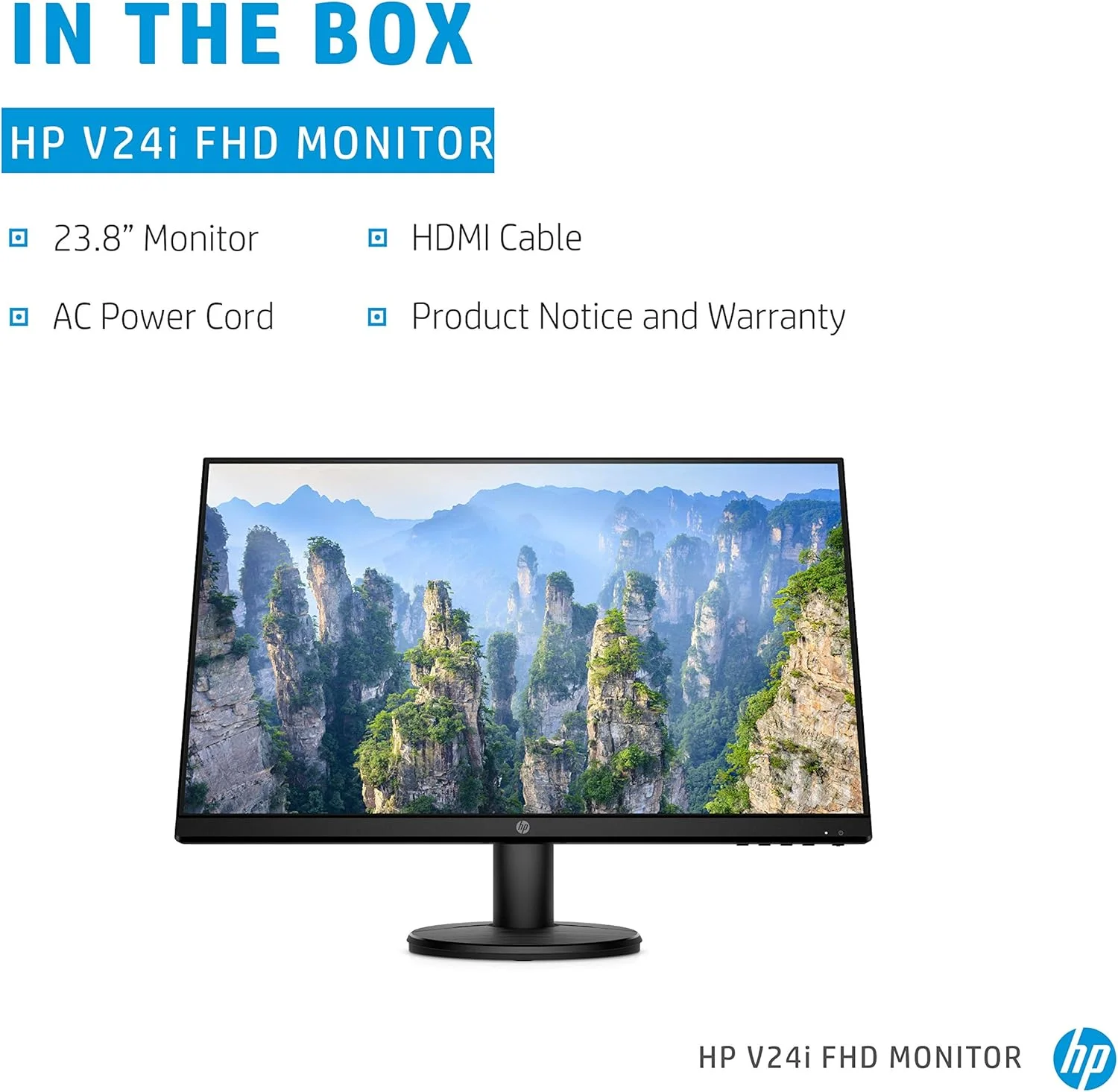 مانیتور 23.8 اینچی HP v24i Full HD (1920 x 1080) (1 VGA, 1 HDMI) - مشکی مانیتور 23.8 اینچی HP v24i Full HD (1920 x 1080) (1 VGA, 1 HDMI) - مشکی