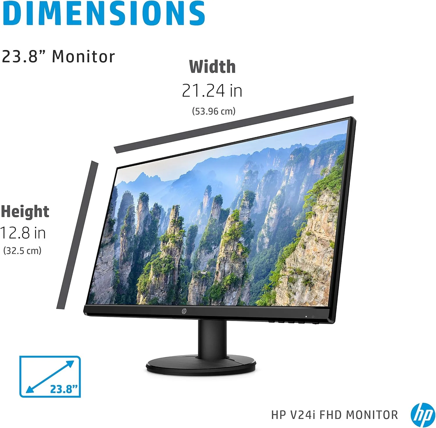 مانیتور 23.8 اینچی HP v24i Full HD (1920 x 1080) (1 VGA, 1 HDMI) - مشکی مانیتور 23.8 اینچی HP v24i Full HD (1920 x 1080) (1 VGA, 1 HDMI) - مشکی