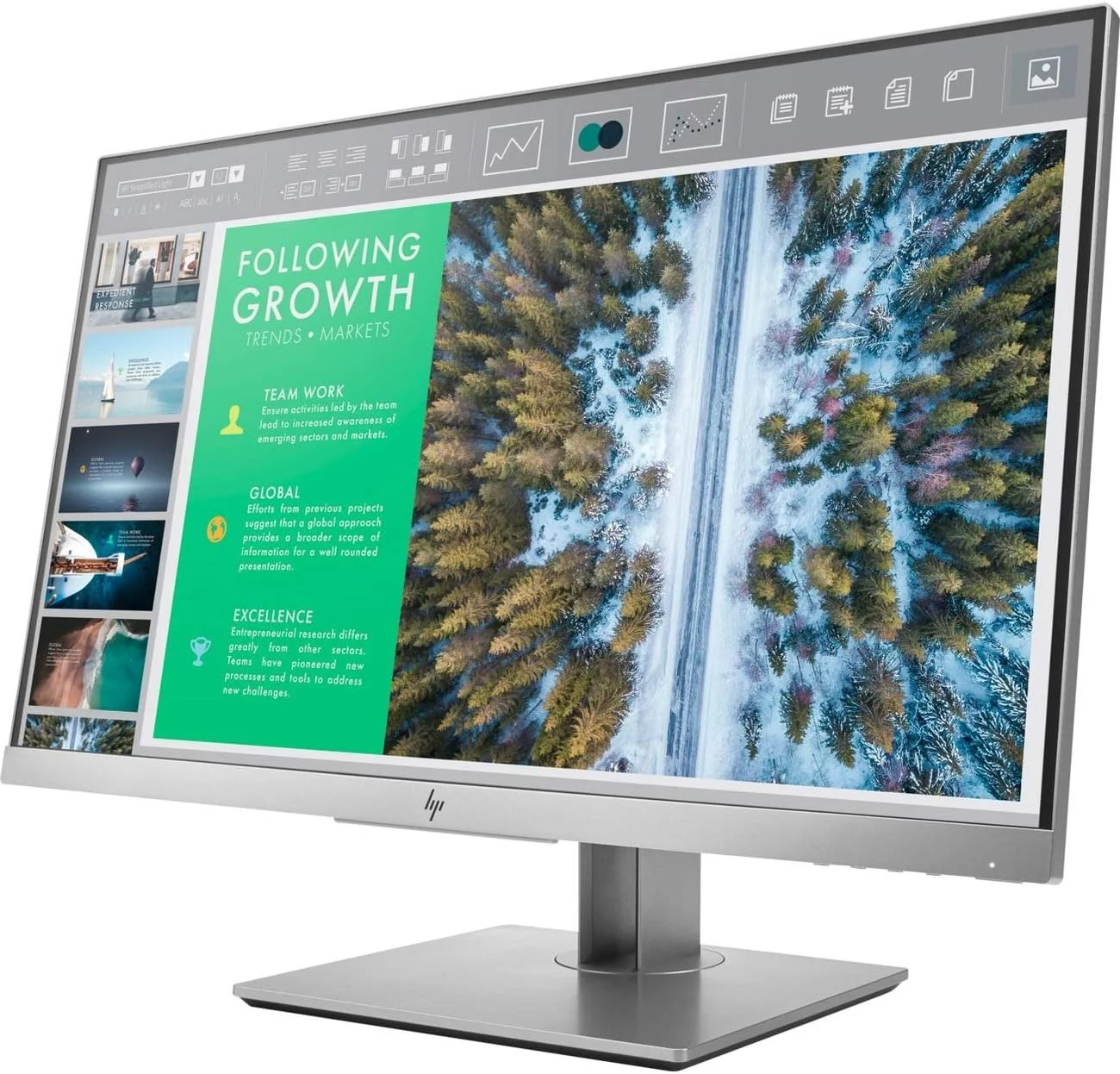 مانیتور 23.8 اینچی LED اچ پی EliteDisplay E243 نقره ای (1FH47A8#ABA) (بازسازی شده)