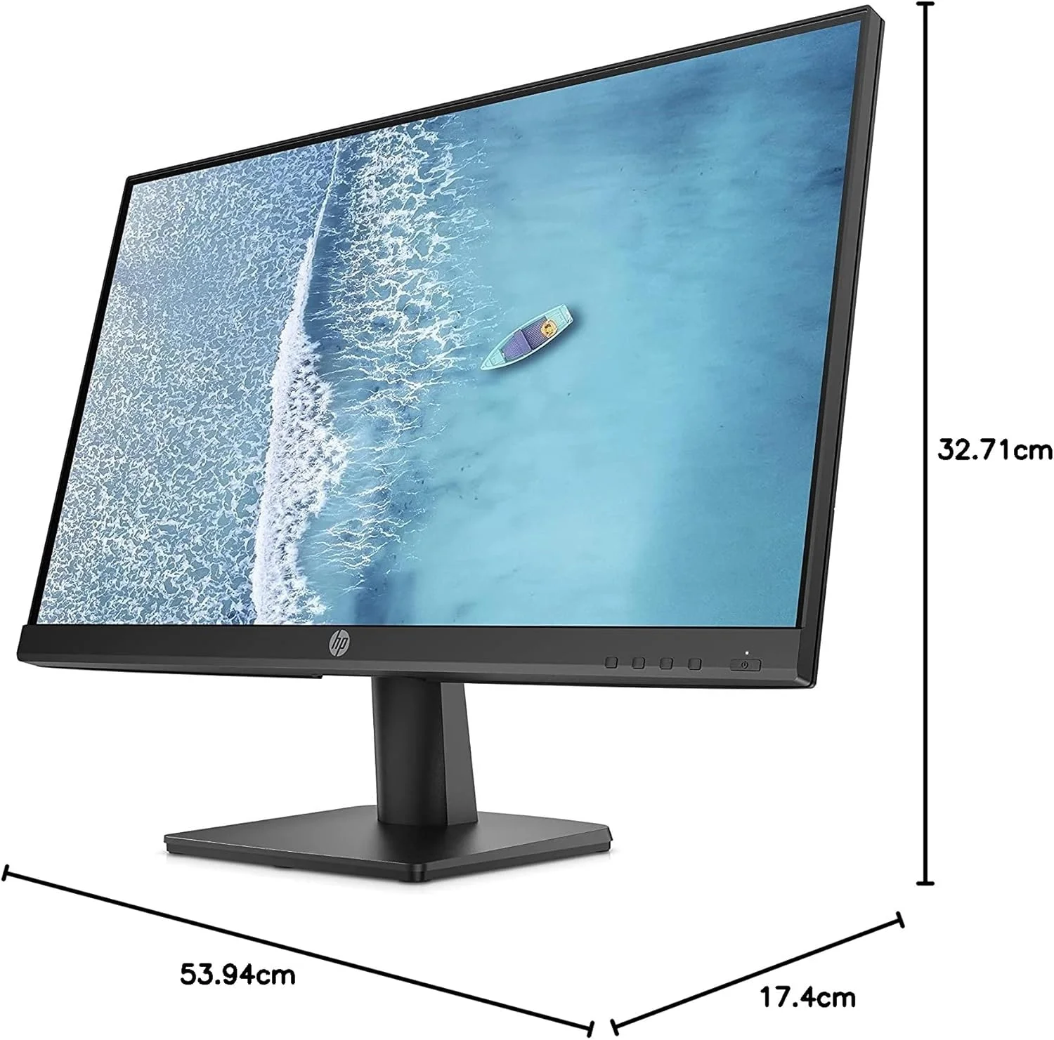 مانیتور 23.8 اینچی اچ پی مدل V241ib با نور آبی کم، دارای HDMI، DisplayPort و VGA - مشکی