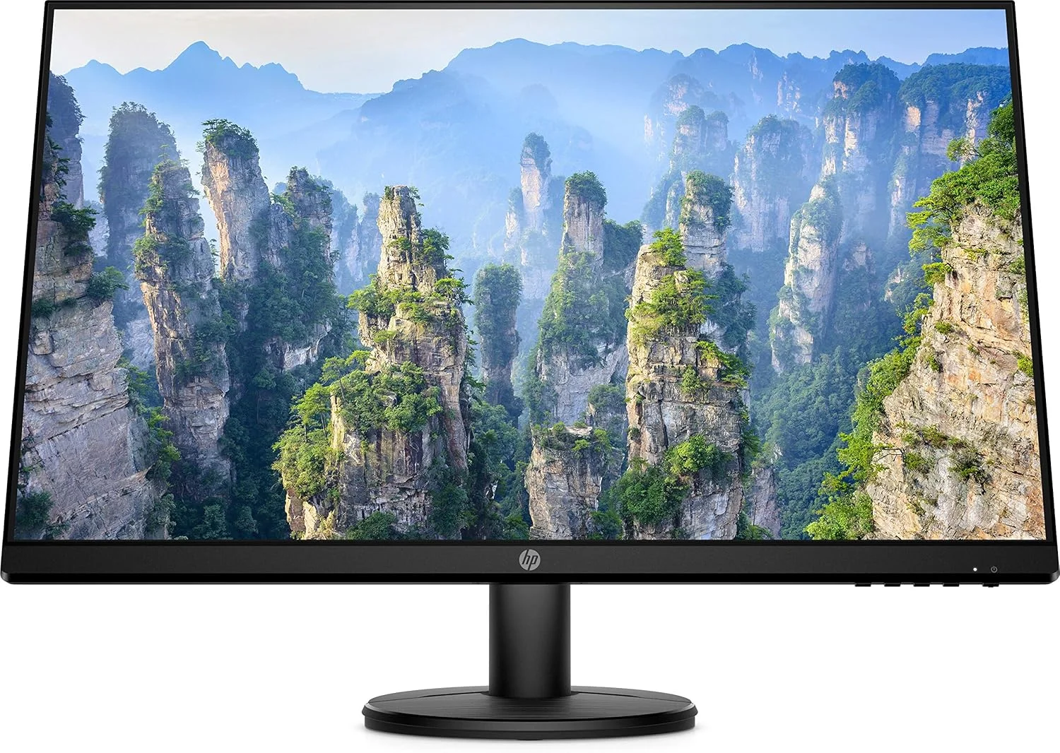 مانیتور 27 اینچی HP V27i FHD، پنل IPS، روشنایی 300 نیت، نسبت تصویر 16:9، نمایشگر با حاشیه بسیار باریک در 3 طرف