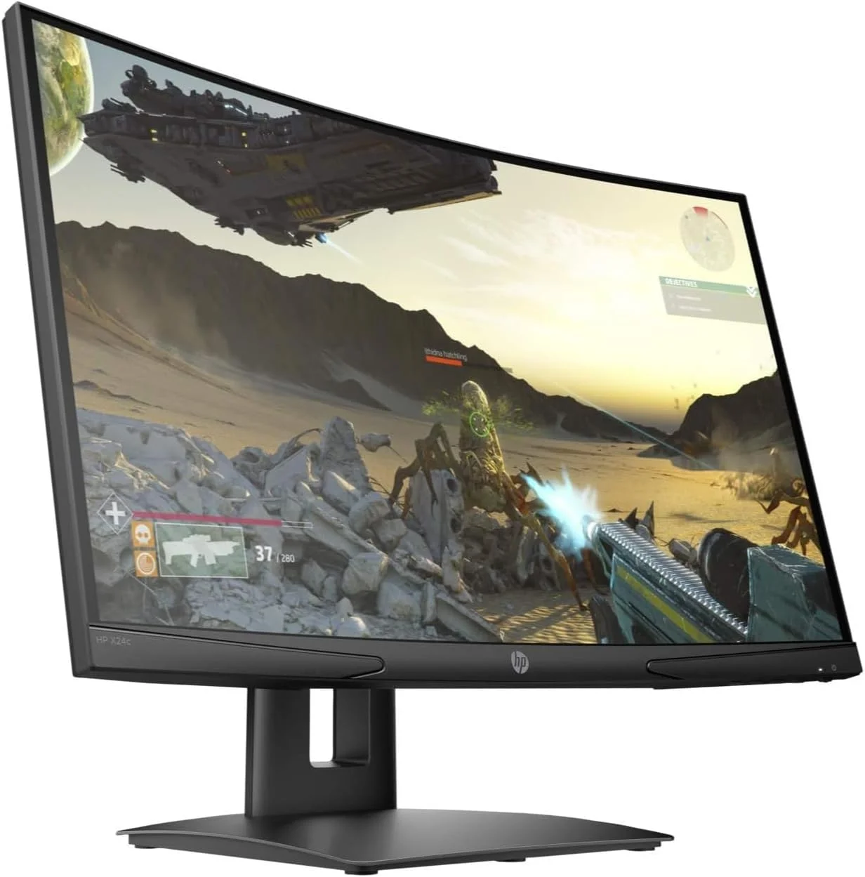 مانیتور گیمینگ 23.6 اینچی خمیده HP با کیفیت FHD - پنل VA، رزولوشن 1920x1080، نرخ تازهسازی 144 هرتز، زمان پاسخگویی 1 میلیثانیه، HDMI، DisplayPort (شامل پایه هدست First Wave + ماوس بیسیم + پد ماوس) - X24c مانیتور گیمینگ 23.6 اینچی خمیده HP با کیفیت FHD - پنل VA، رزولوشن 1920x1080، نرخ تازهسازی 144 هرتز، زمان پاسخگویی 1 میلیثانیه، HDMI، DisplayPort (شامل پایه هدست First Wave + ماوس بیسیم + پد ماوس) - X24c