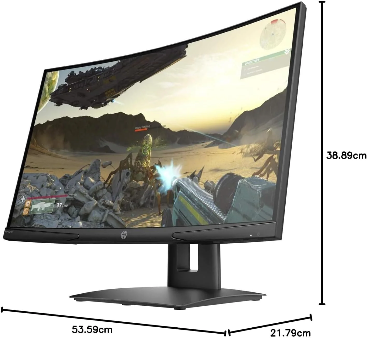 مانیتور گیمینگ 23.6 اینچی خمیده HP با کیفیت FHD - پنل VA، رزولوشن 1920x1080، نرخ تازهسازی 144 هرتز، زمان پاسخگویی 1 میلیثانیه، HDMI، DisplayPort (شامل پایه هدست First Wave + ماوس بیسیم + پد ماوس) - X24c مانیتور گیمینگ 23.6 اینچی خمیده HP با کیفیت FHD - پنل VA، رزولوشن 1920x1080، نرخ تازهسازی 144 هرتز، زمان پاسخگویی 1 میلیثانیه، HDMI، DisplayPort (شامل پایه هدست First Wave + ماوس بیسیم + پد ماوس) - X24c