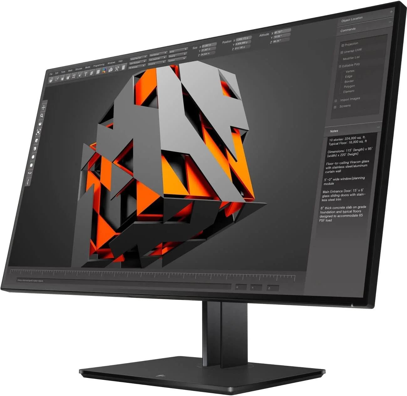 مانیتور HP Business Z32 با ابعاد 31.5 اینچ، رزولوشن 4K UHD WLED LCD (3840 x 2160)، رنگ مشکی مرواریدی، مدل: 1AA81A4#ABA