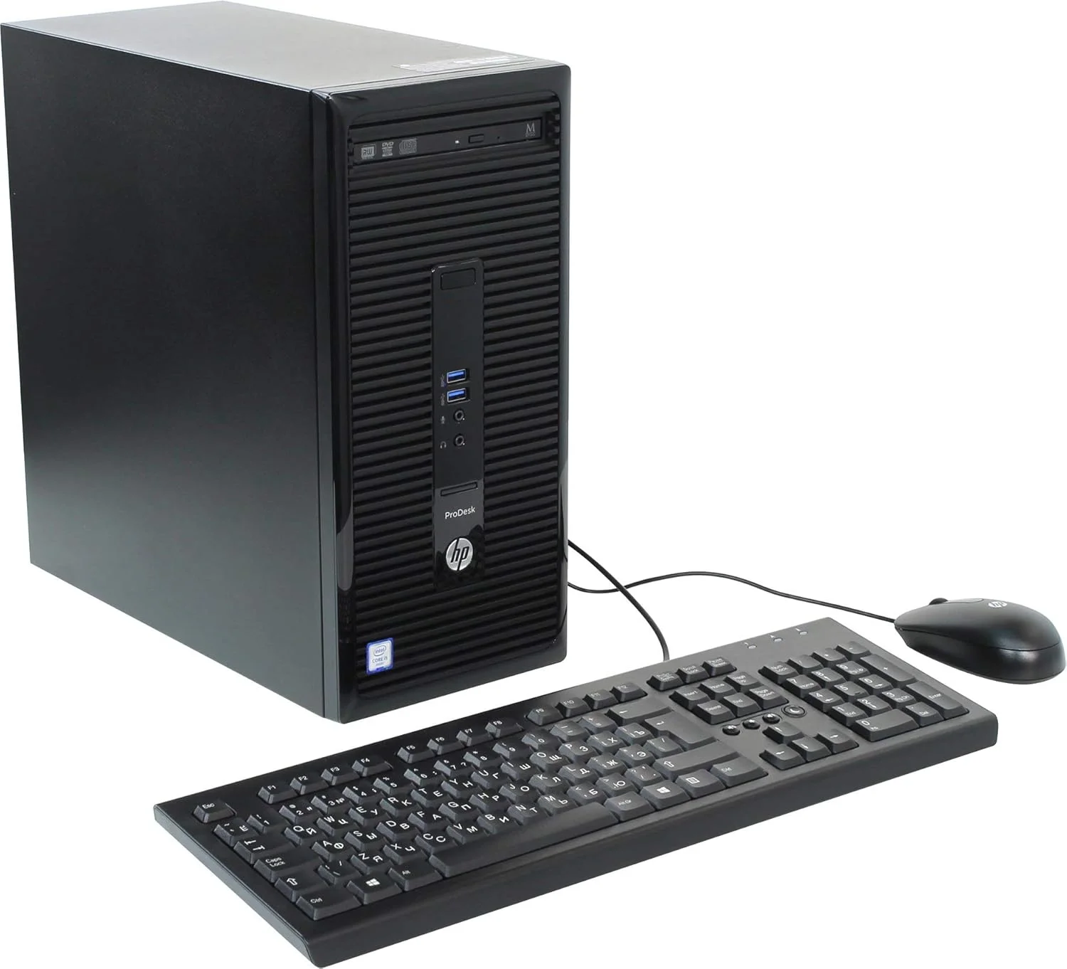 کامپیوتر رومیزی HP 400 با پردازنده Core i5 6500، رم 8 گیگابایت، هارد 1 ترابایت، ویندوز 8.1 پرو به همراه مانیتور 18.5 اینچی