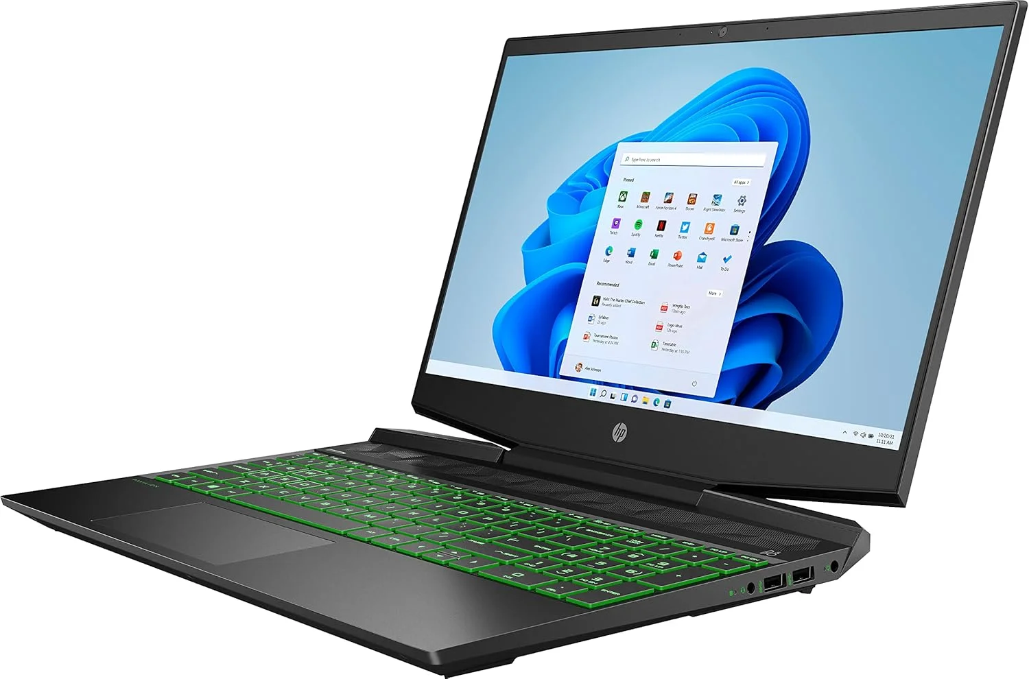 لپ تاپ گیمینگ HP Pavilion 15-dk2117ne، 15.6 اینچ FHD، نسل 11 پردازنده Intel® Core™ i5، رم 16 گیگابایت، SSD 512 گیگابایت، کارت گرافیک 4 گیگابایت NVIDIA® GeForce RTX™ 3050، ویندوز 11، صفحه کلید انگلیسی-عربی مشکی سایه + مانیتور گیمینگ HP X27c FHD لپ تاپ گیمینگ HP Pavilion 15-dk2117ne، 15.6 اینچ FHD، نسل 11 پردازنده Intel® Core™ i5، رم 16 گیگابایت، SSD 512 گیگابایت، کارت گرافیک 4 گیگابایت NVIDIA® GeForce RTX™ 3050، ویندوز 11، صفحه کلید انگلیسی-عربی مشکی سایه + مانیتور گیمینگ HP X27c FHD