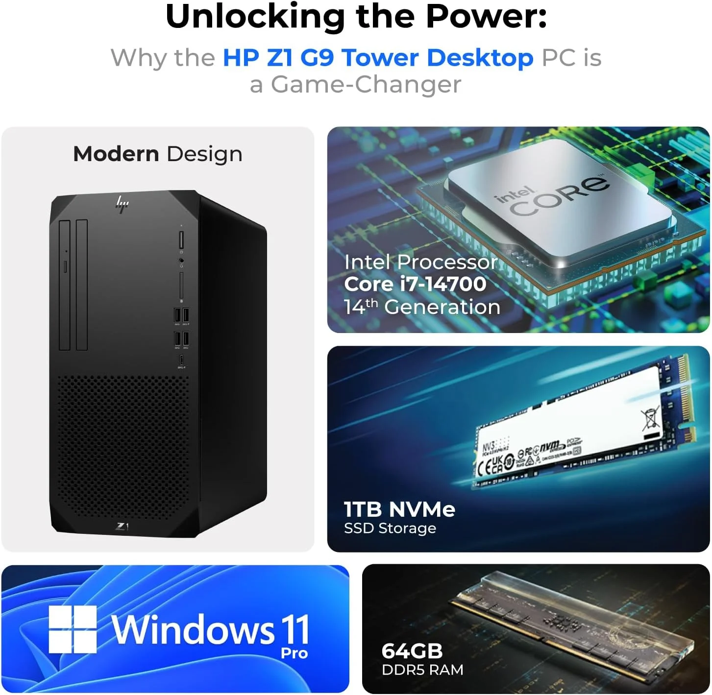 کامپیوتر رومیزی ورک استیشن HP (Z1 G9) نسل 14 اینتل i7-14700، گرافیک Intel UHD، رم 64 گیگابایتی DDR5، اس اس دی 1 ترابایتی، ویندوز 11 پرو، (شامل پایه هدست First Wave + کیبورد سیمی + ماوس + آنتی ویروس + ماوس پد) کامپیوتر رومیزی ورک استیشن HP (Z1 G9) نسل 14 اینتل i7-14700، گرافیک Intel UHD، رم 64 گیگابایتی DDR5، اس اس دی 1 ترابایتی، ویندوز 11 پرو، (شامل پایه هدست First Wave + کیبورد سیمی + ماوس + آنتی ویروس + ماوس پد)