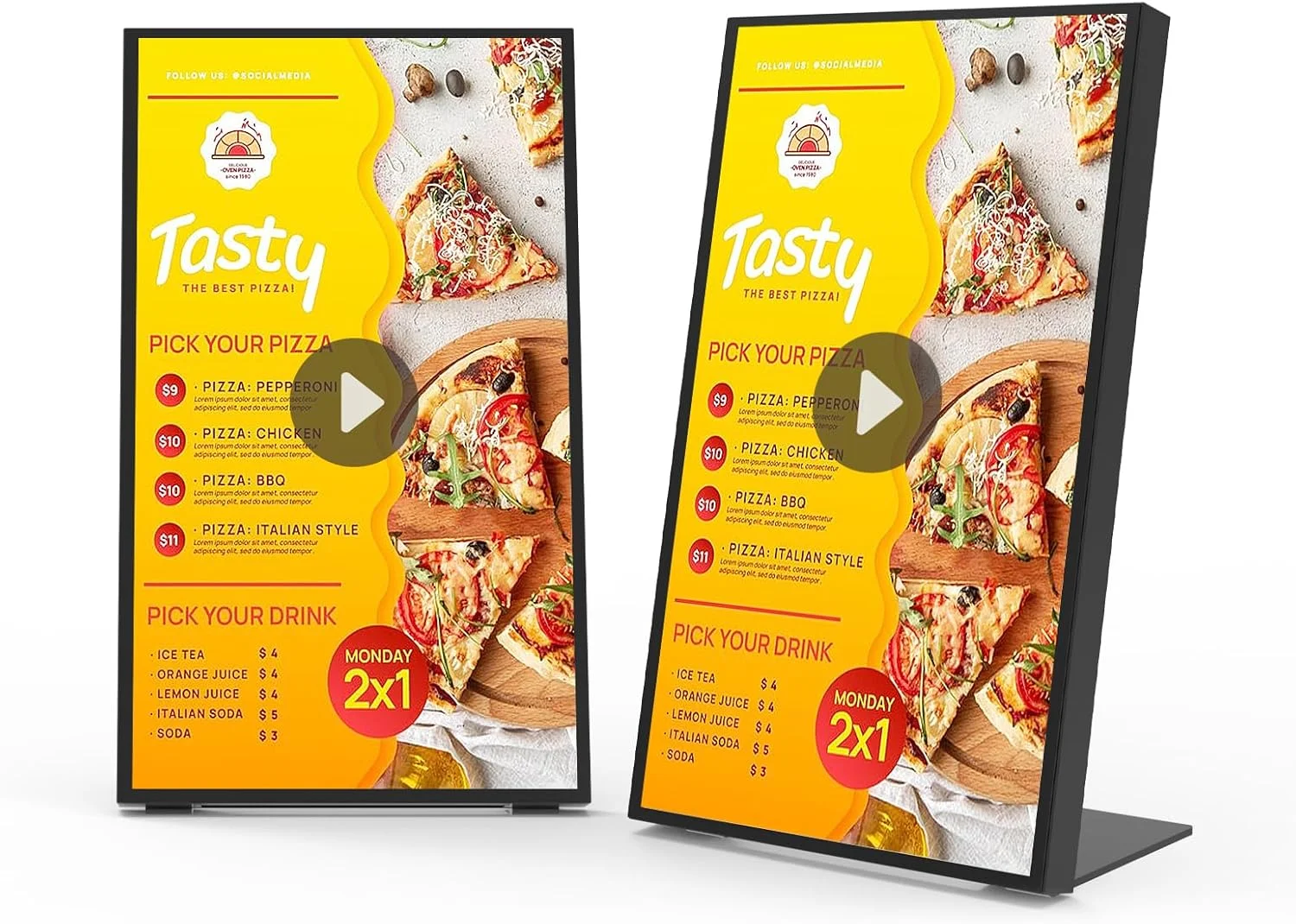 صفحه نمایش تبلیغاتی 18.5 اینچی HD 500 نیتی برای کیوسک پرداخت فروشگاهی، تبلیغات تجاری، اندروید با ورودی HDMI و پخش کننده رسانه دیجیتال