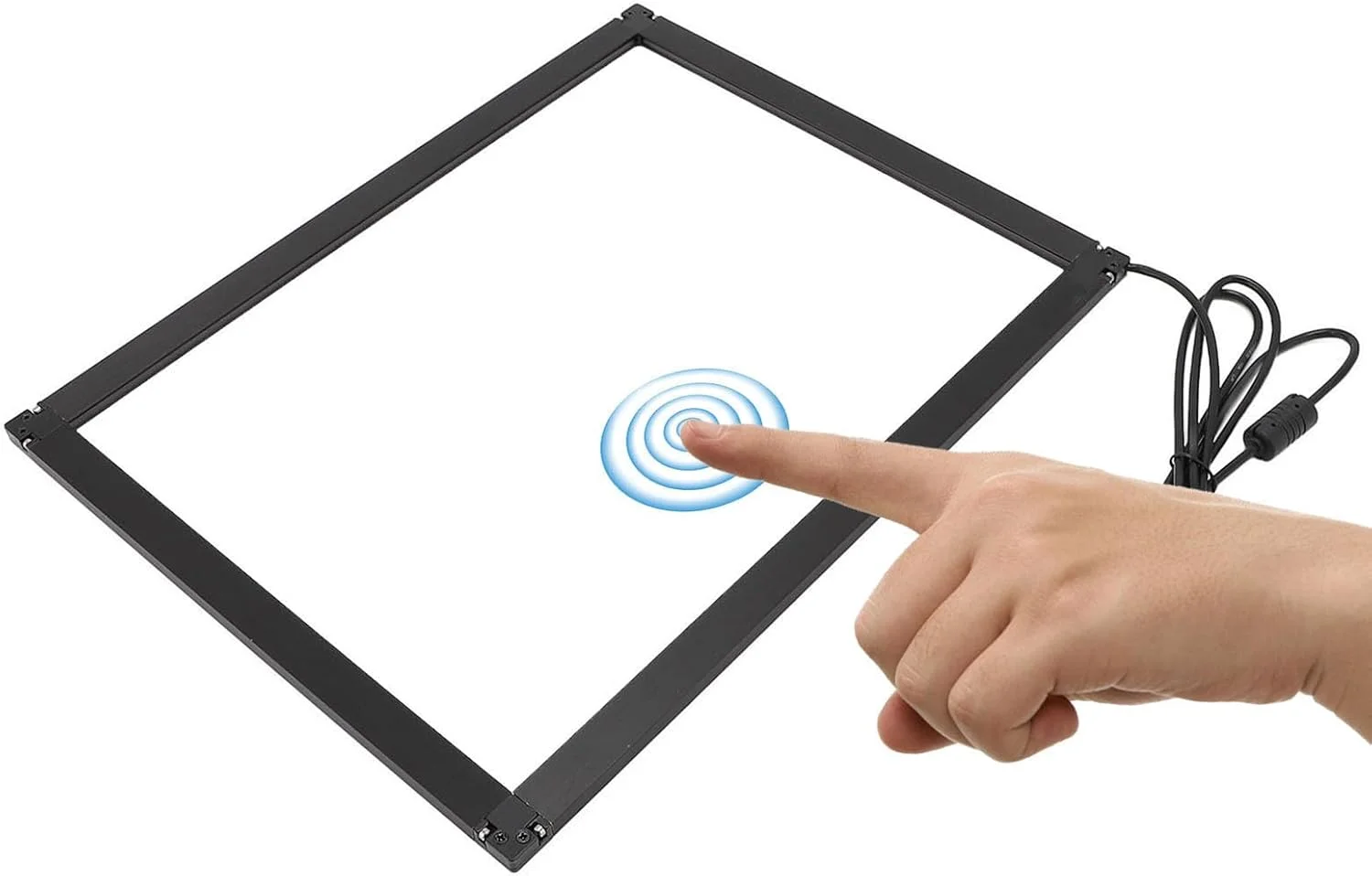 فریم لمسی مادون قرمز Eujgoov، فریم لمسی IR تعاملی، رابط USB با کالیبراسیون خودکار هوشمند برای کنفرانس آموزشی، کیوسک های نمایشگر دیجیتال، آلیاژ آلومینیوم (22 اینچ 58x44x6.5 سانتی متر)