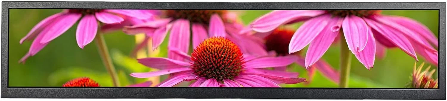 نمایشگر عریض 24 اینچی VSDISPLAY با رزولوشن 1920x360 IPS برای مانیتور تابلویی گیمینگ، مانیتور تبلیغاتی قفسه فروشگاهی با رابط ویدئویی USB