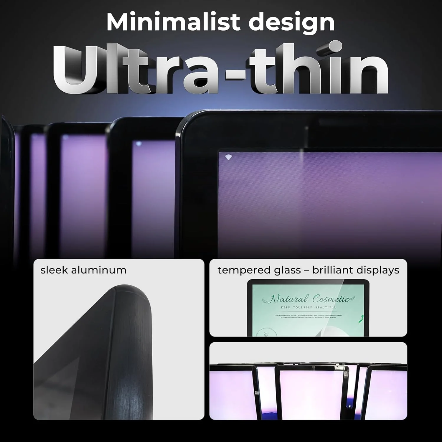 نمایشگر تابلوی اعلانات دیجیتال JASZDOT، کیوسک های دیجیتال صفحه نمایش LCD و نمایشگرهای تعاملی 4K Totem ایستاده با پخش کننده خودکار AD با USB/HDMI/WiFi سیستم عامل اندروید (32 اینچ بدون لمس)