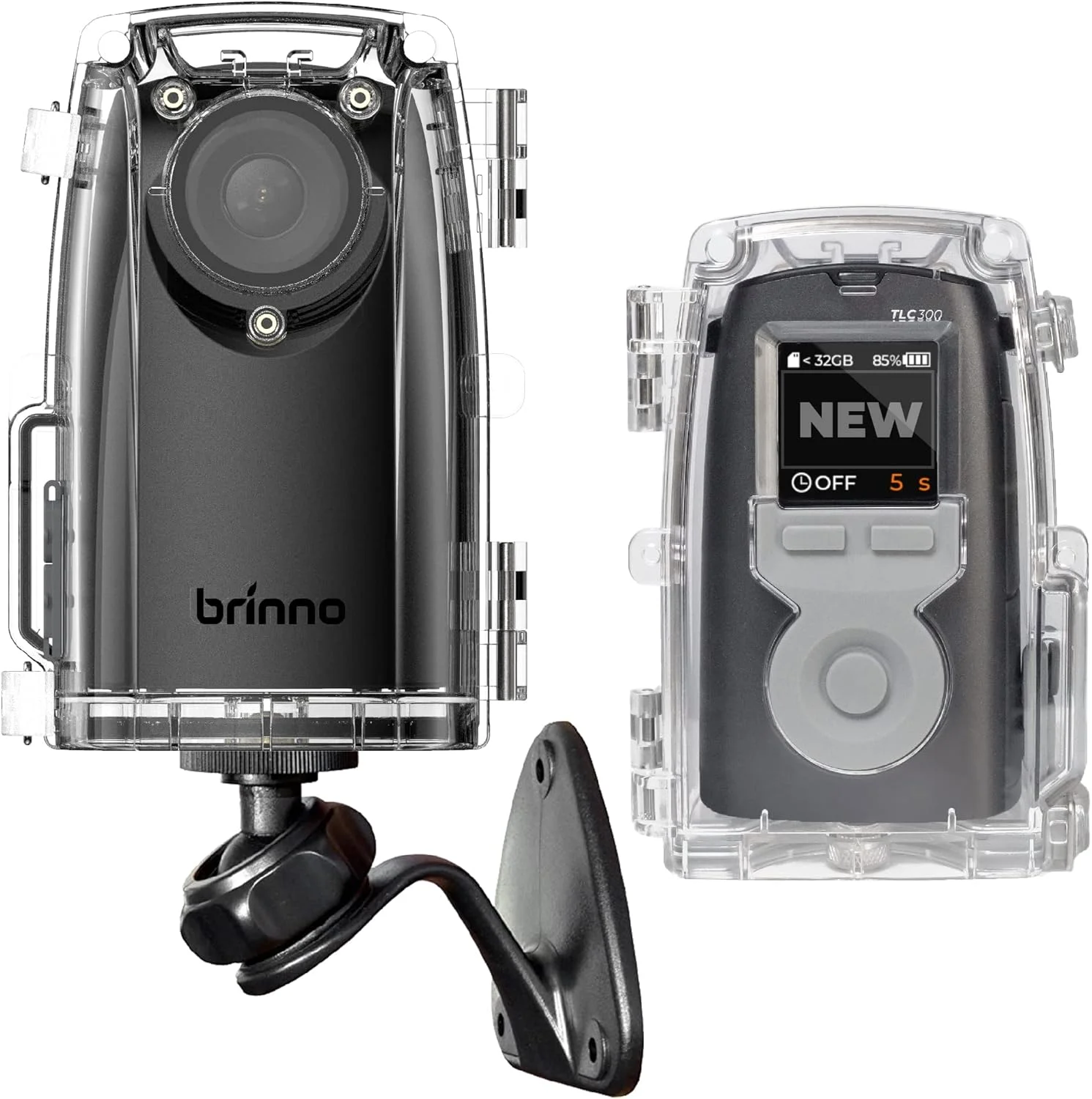 مجموعه دوربین تایم لپس Brinno BCC300-M، دوربین تایم لپس ساخت و ساز فضای باز 2023، HDR FHD1080P محل کار با پایه دیواری، عمر باتری طولانی، صفحه نمایش LCD، ضد آب