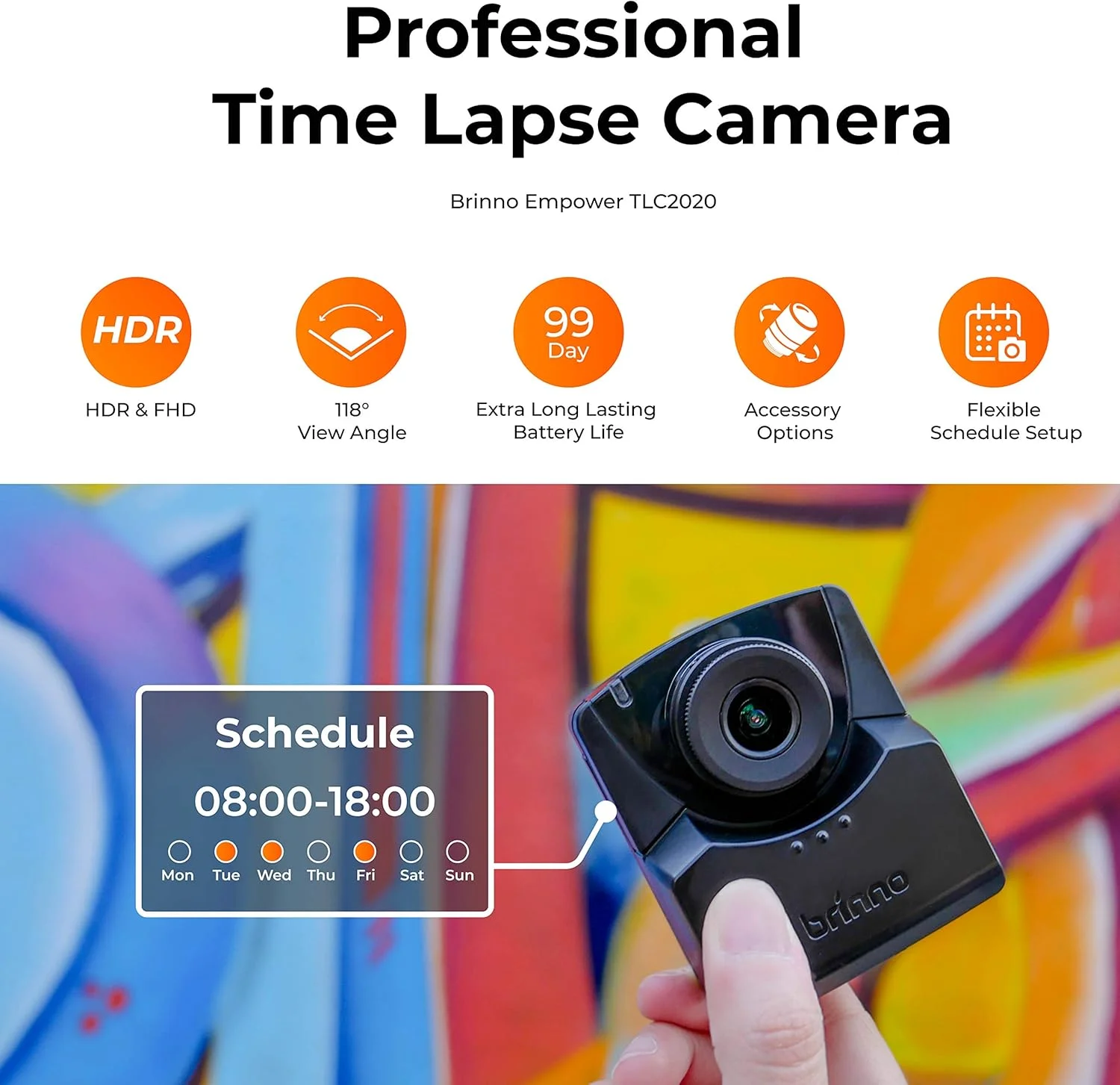 دوربین تایم لپس Brinno Empower TLC2020M - بسته 2 عددی برای ساخت و ساز در فضای باز و ATH1000 - منوی سریع جدید، ویدیو گام به گام و حالت های ضبط حرکت توقف در HDR و FHD - باتری با ماندگاری طولانی - ضد آب و هوا دوربین تایم لپس Brinno Empower TLC2020M - بسته 2 عددی برای ساخت و ساز در فضای باز و ATH1000 - منوی سریع جدید، ویدیو گام به گام و حالت های ضبط حرکت توقف در HDR و FHD - باتری با ماندگاری طولانی - ضد آب و هوا