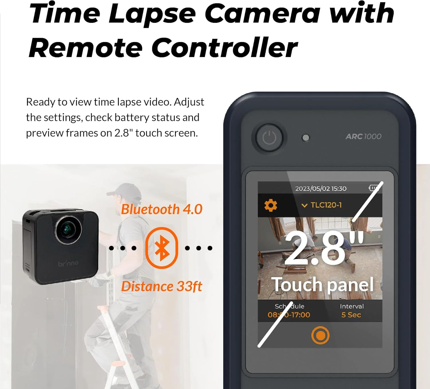 بسته دوربین تایم لپس Brinno BCC200-BLE: شامل 1 عدد ARC100 + 4 عدد TLC200PRO-BLE