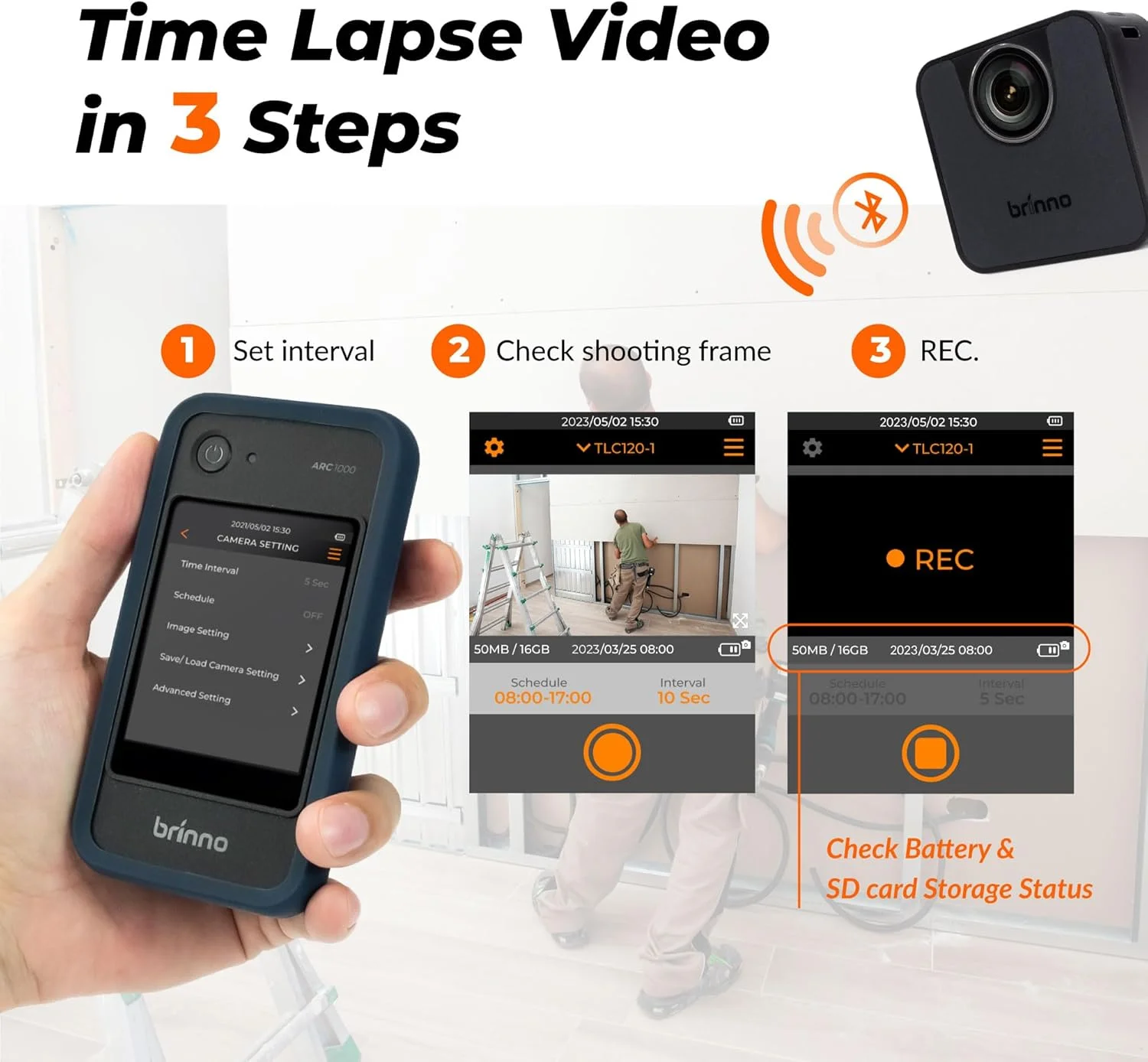 بسته دوربین تایم لپس Brinno BCC200-BLE: شامل 1 عدد ARC100 + 4 عدد TLC200PRO-BLE