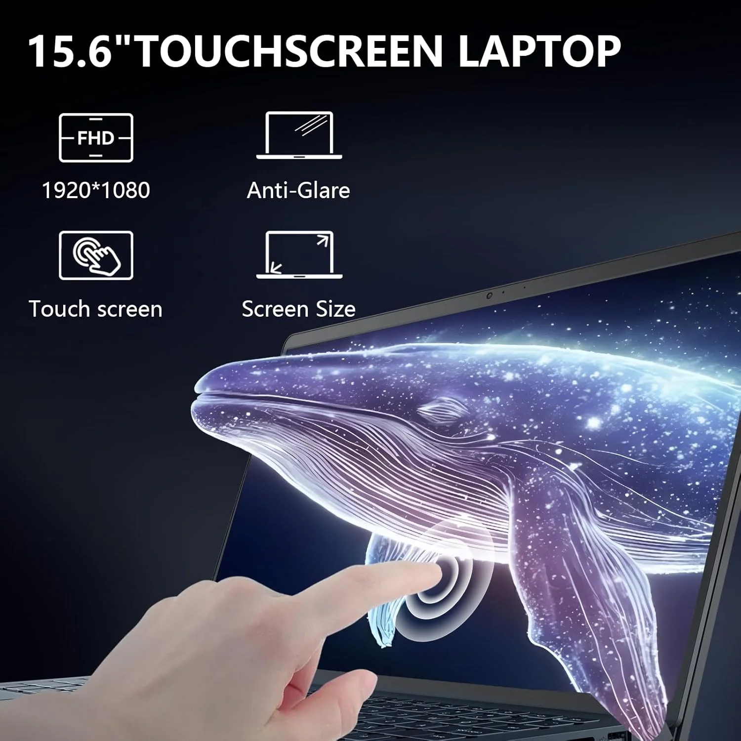 لپ تاپ لمسی 15.6 اینچی Dell Inspiron FHD، نسل سیزدهم اینتل 10 هسته ای i5-1334U (بهتر از i7-1250U)، رم 32 گیگابایتی DDR4، SSD 1 ترابایتی PCIe، WiFi 6، بلوتوث، Type-C، HDMI، مشکی، ویندوز 11 پرو S