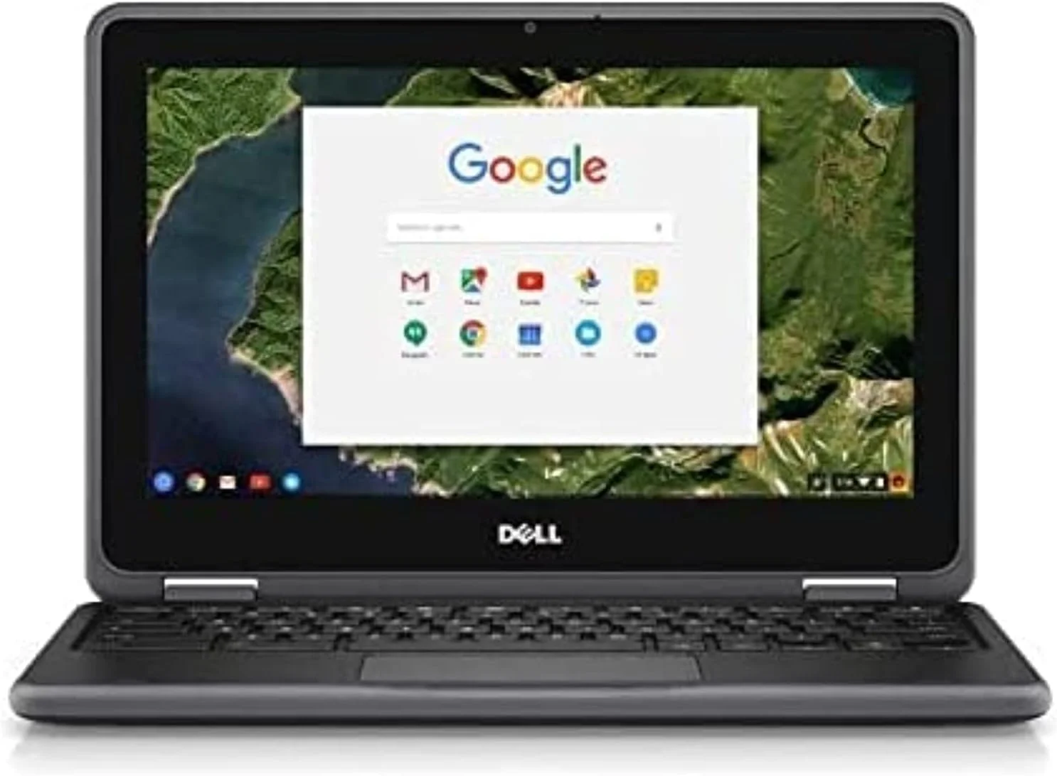 لپ تاپ استوک DELL - Chromebook 3180 (2017) با صفحه نمایش 11.6 اینچی، پردازنده Intel Celeron N3060 / نسل سوم / 4 گیگابایت رم / 16 گیگابایت SSD / 256 مگابایت گرافیک Intel HD 400 انگلیسی مشکی