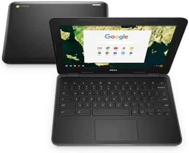 لپ تاپ استوک DELL - Chromebook 3180 (2017) با صفحه نمایش 11.6 اینچی، پردازنده Intel Celeron N3060 / نسل سوم / 4 گیگابایت رم / 16 گیگابایت SSD / 256 مگابایت گرافیک Intel HD 400 انگلیسی مشکی
