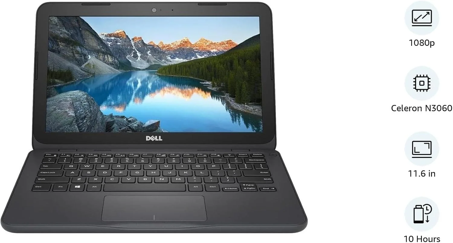 لپ تاپ تجاری Dell Chromebook 3180 (بازسازی شده) | پردازنده دو هسته ای Intel Celeron N3060 | 4 گیگابایت رم DDR3 | 16 گیگابایت هارد دیسک SATA | صفحه نمایش 11.6 اینچی | سیستم عامل CHROME لپ تاپ تجاری Dell Chromebook 3180 (بازسازی شده) | پردازنده دو هسته ای Intel Celeron N3060 | 4 گیگابایت رم DDR3 | 16 گیگابایت هارد دیسک SATA | صفحه نمایش 11.6 اینچی | سیستم عامل CHROME