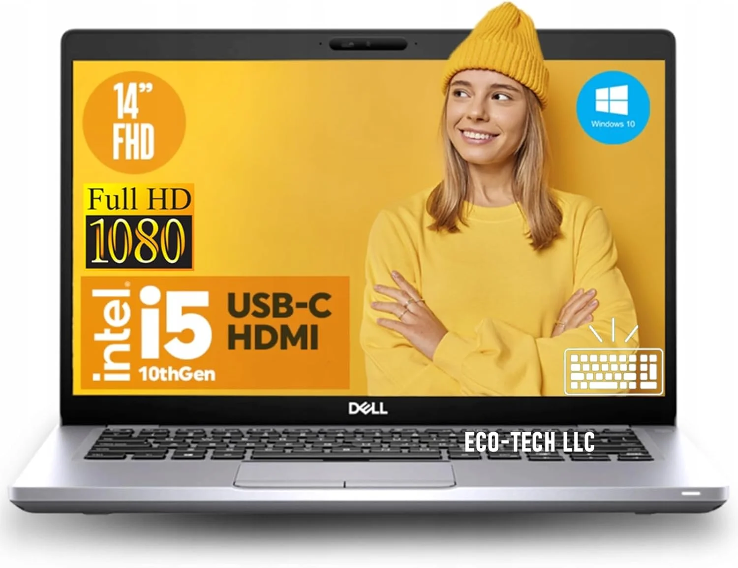 لپ تاپ تجاری دل Latitude 5410 (بازسازی شده). | پردازنده چهارهسته‌ای Intel Core i5-10310 | 16 گیگابایت رم | 512 گیگابایت SSD | صفحه نمایش 14.1 اینچی FHD غیر لمسی | ویندوز 10 پرو