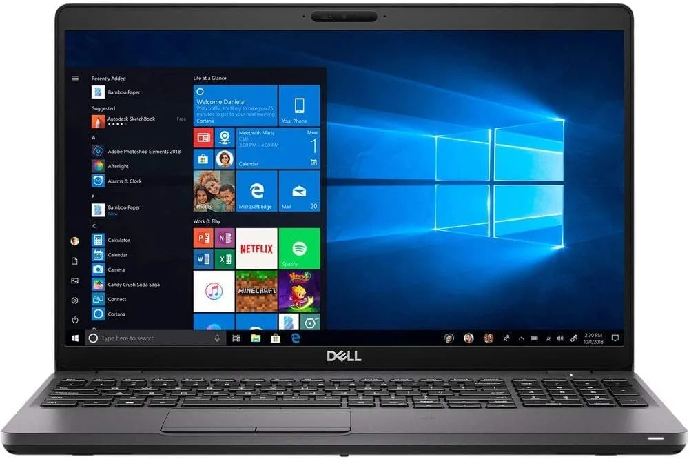 لپ تاپ تجاری دل Latitude 5500 (بازسازی شده)، پردازنده Intel Core i7 نسل هشتم، 16 گیگابایت رم DDR4، هارد 512 گیگابایتی SSD، صفحه نمایش 15.6 اینچی، ویندوز 10 پرو