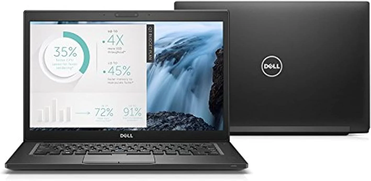 لپ تاپ تجاری سبک وزن Dell Latitude 7480 (بازسازی شده)، پردازنده Core i5-7300U، رم 8 گیگابایتی DDR4، هارد 256 گیگابایتی SSD M.2، صفحه نمایش 14 اینچی، ویندوز 10 پرو