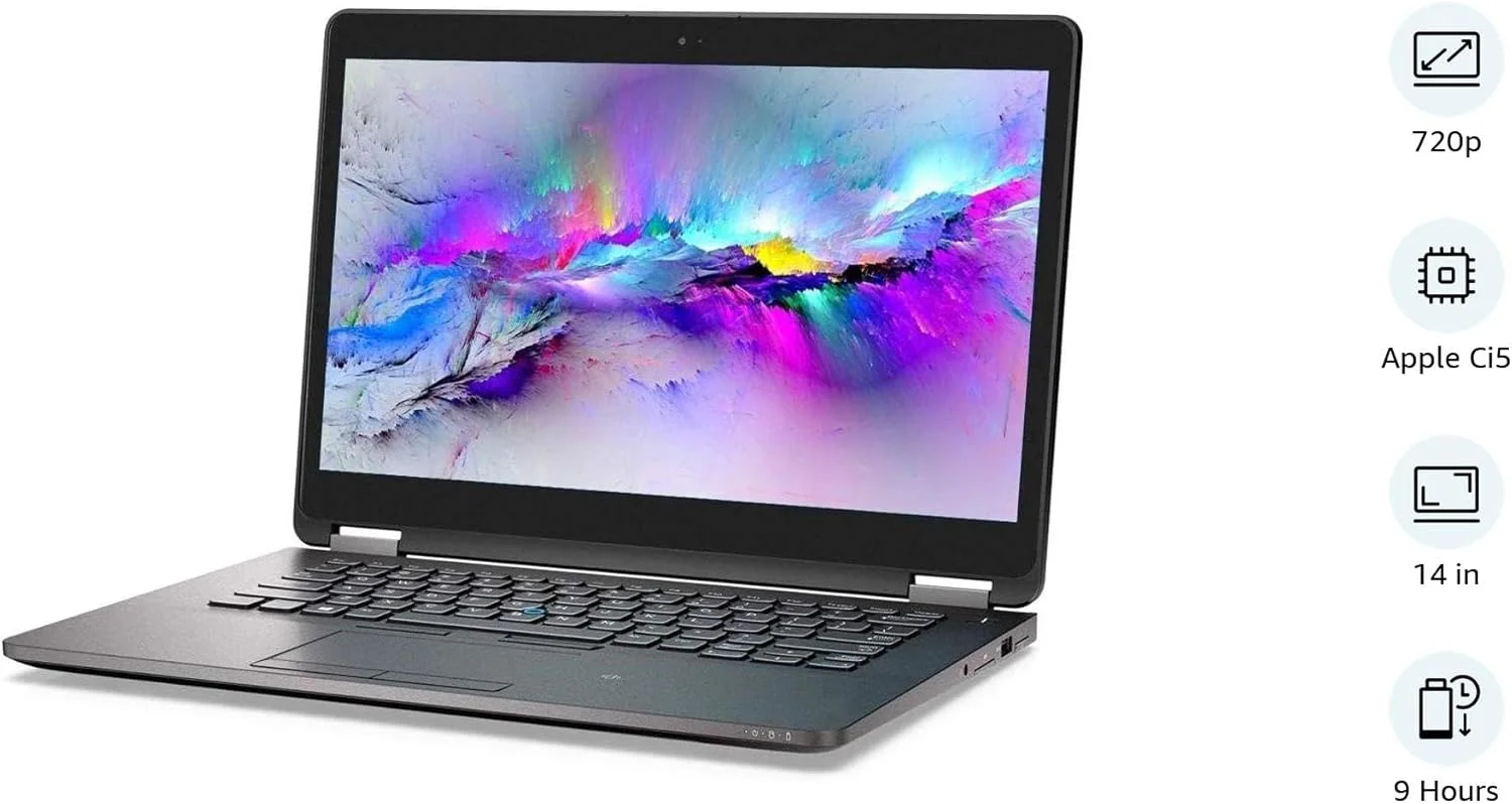 لپ تاپ 14 اینچی دل Latitude E7470 (بازسازی شده)، پردازنده Core i5-6300U 2.4GHz، رم 8 گیگابایتی، حافظه SSD 256 گیگابایتی، ویندوز 10 پرو 64 بیتی لپ تاپ 14 اینچی دل Latitude E7470 (بازسازی شده)، پردازنده Core i5-6300U 2.4GHz، رم 8 گیگابایتی، حافظه SSD 256 گیگابایتی، ویندوز 10 پرو 64 بیتی
